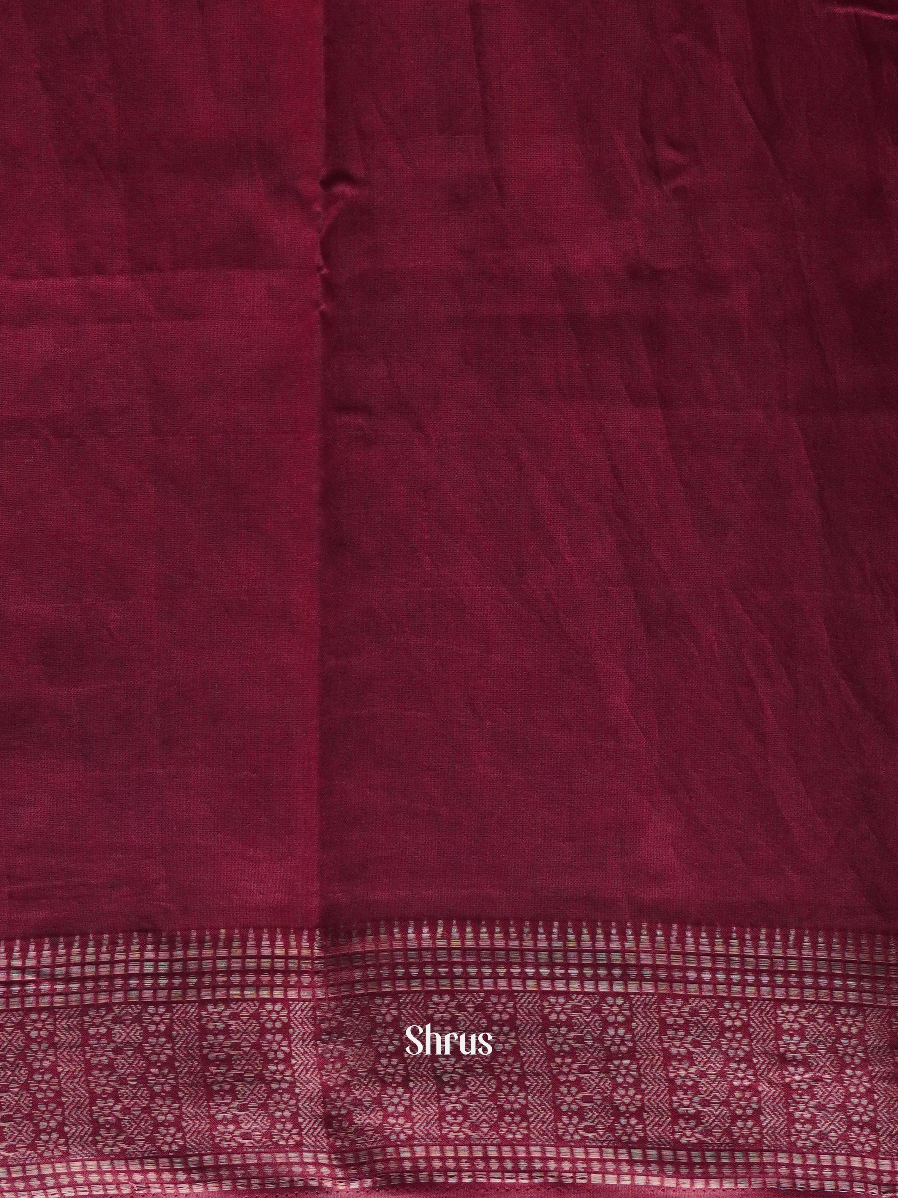 Black & Maroon - Art Modal Saree - Shop on ShrusEternity.com