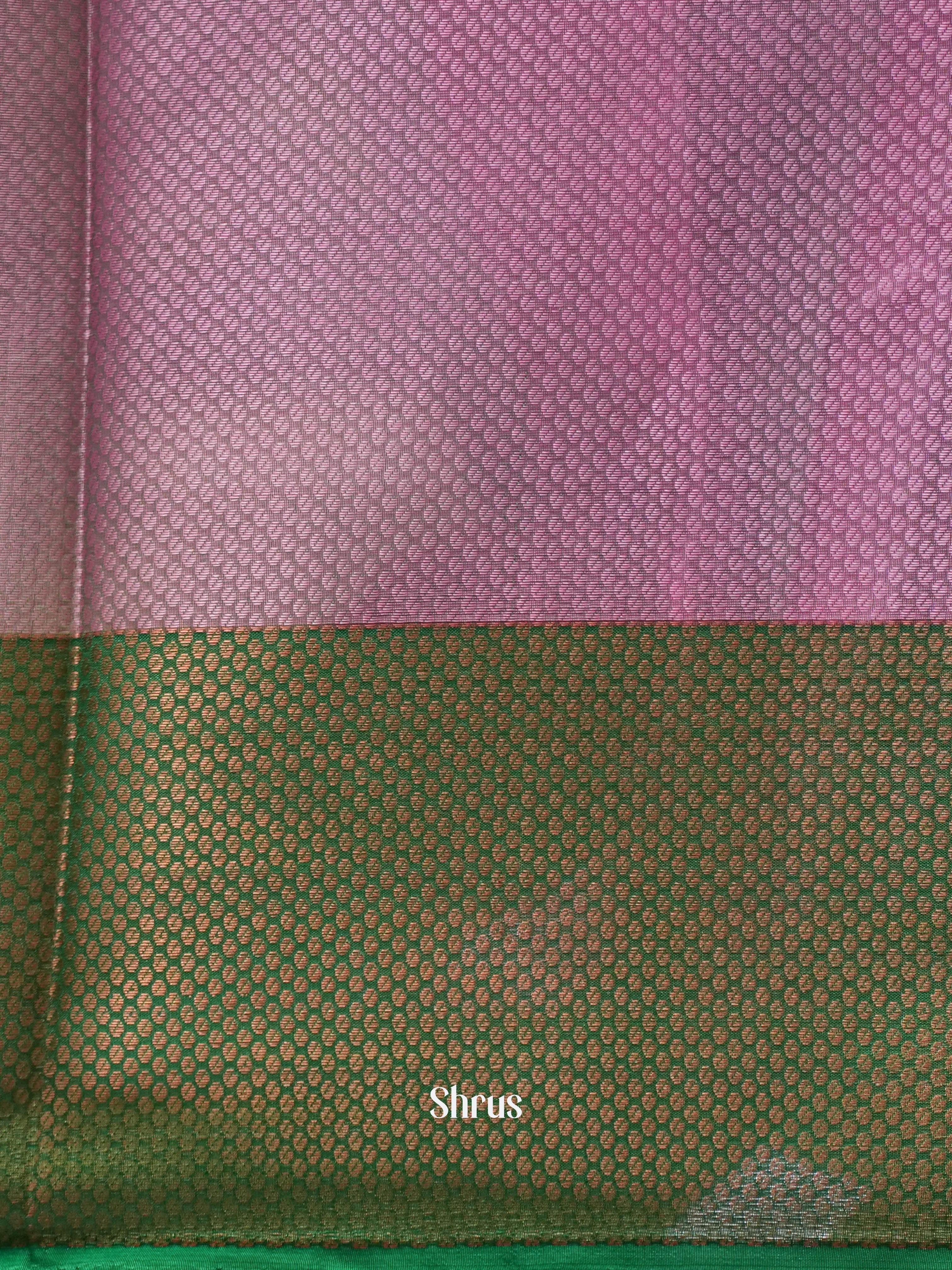 Pink & Green - Tanchoi Saree - Shop on ShrusEternity.com