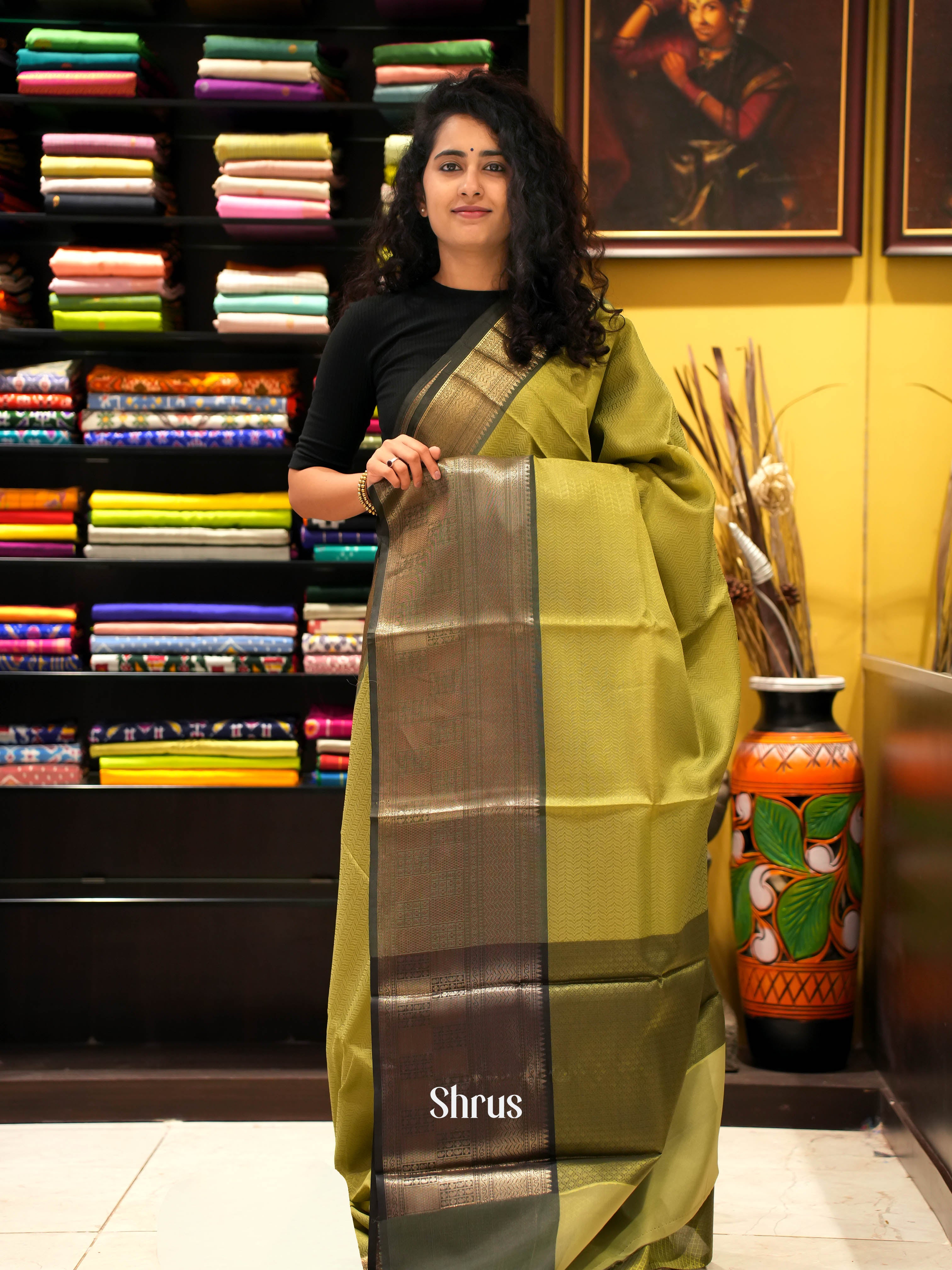 Green - Tanchoi Saree - Shop on ShrusEternity.com