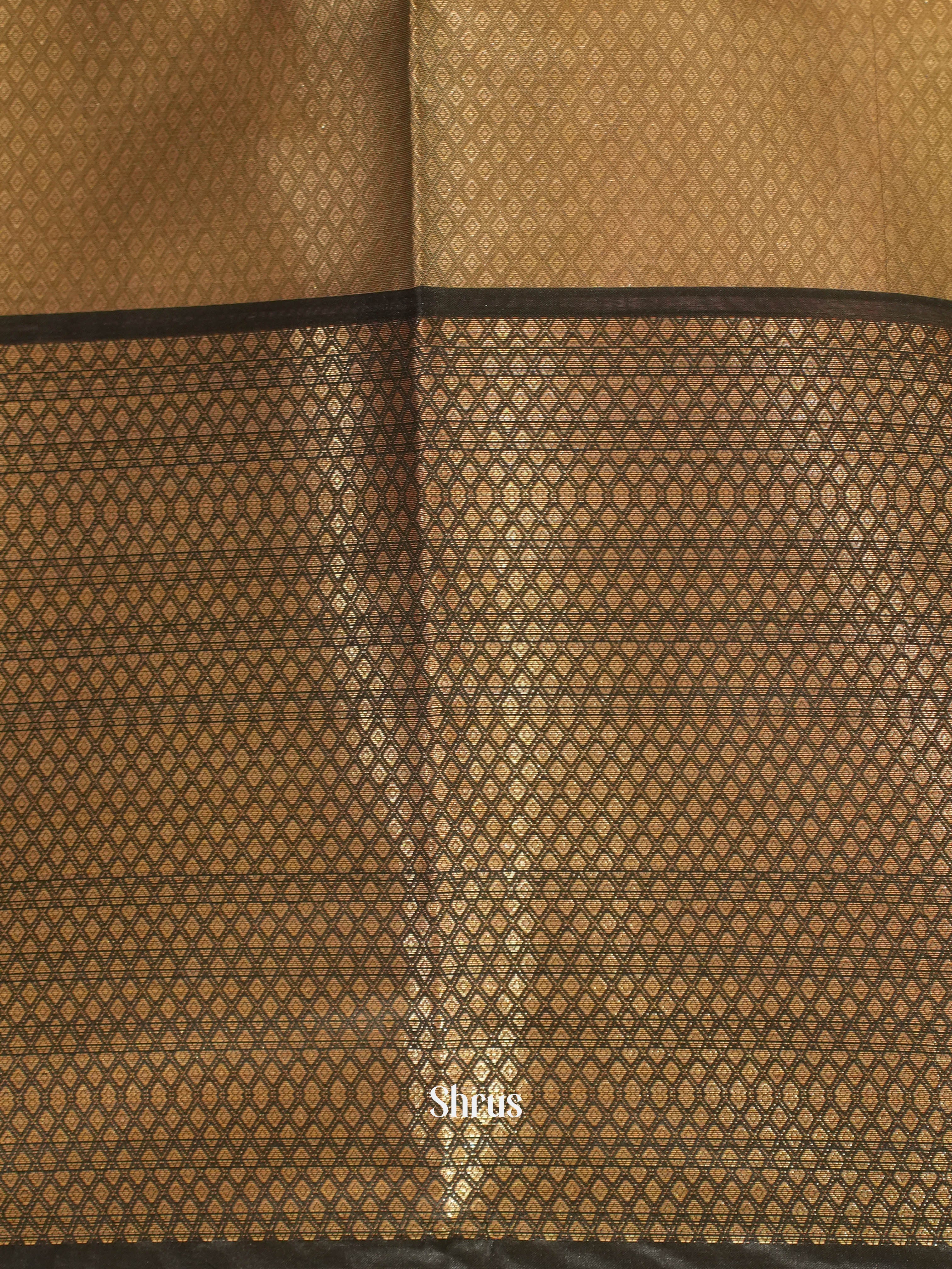 Gold & Black- Tanchoi Saree - Shop on ShrusEternity.com
