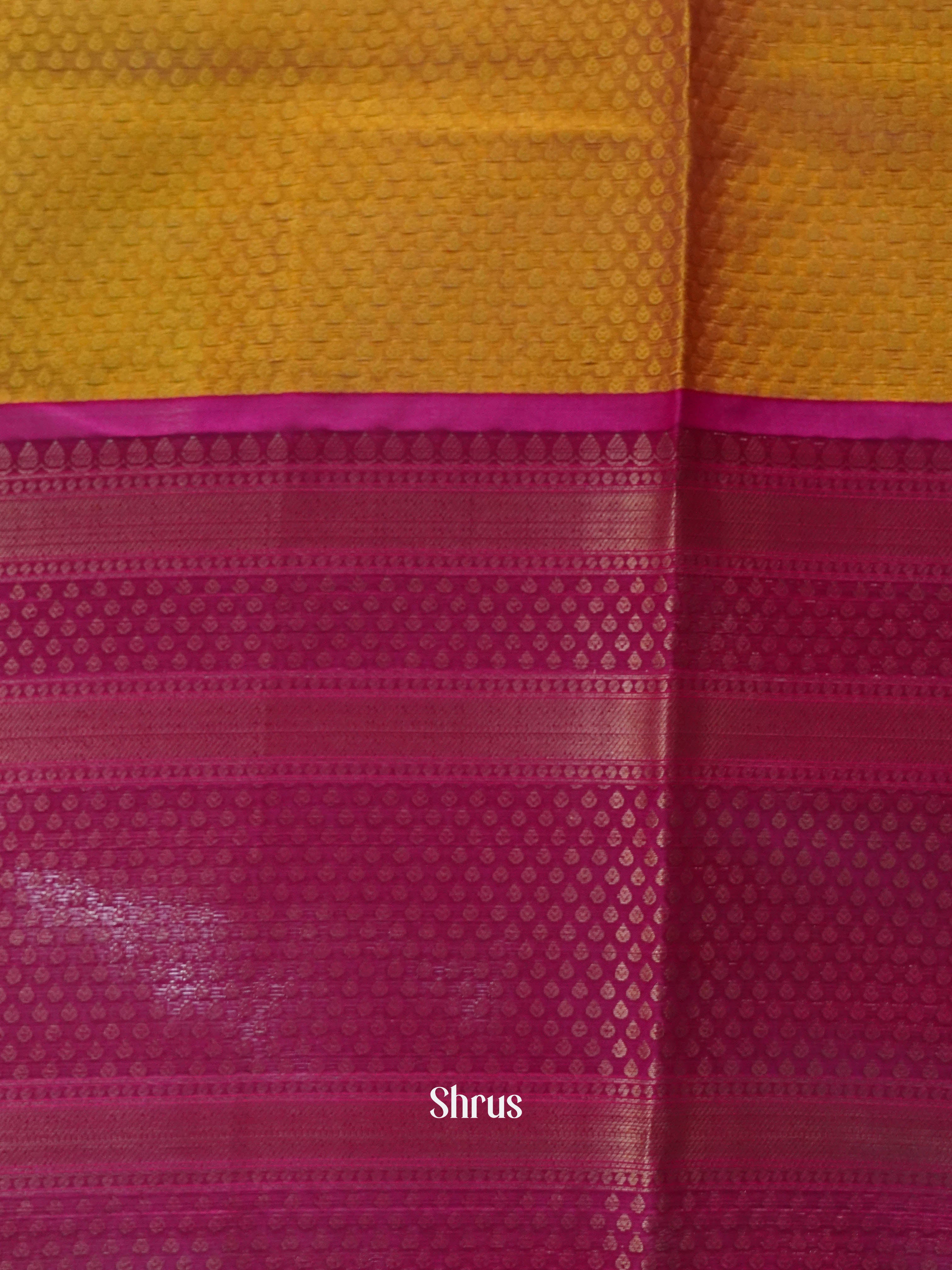 Yellow & Pink - Tanchoi Saree - Shop on ShrusEternity.com