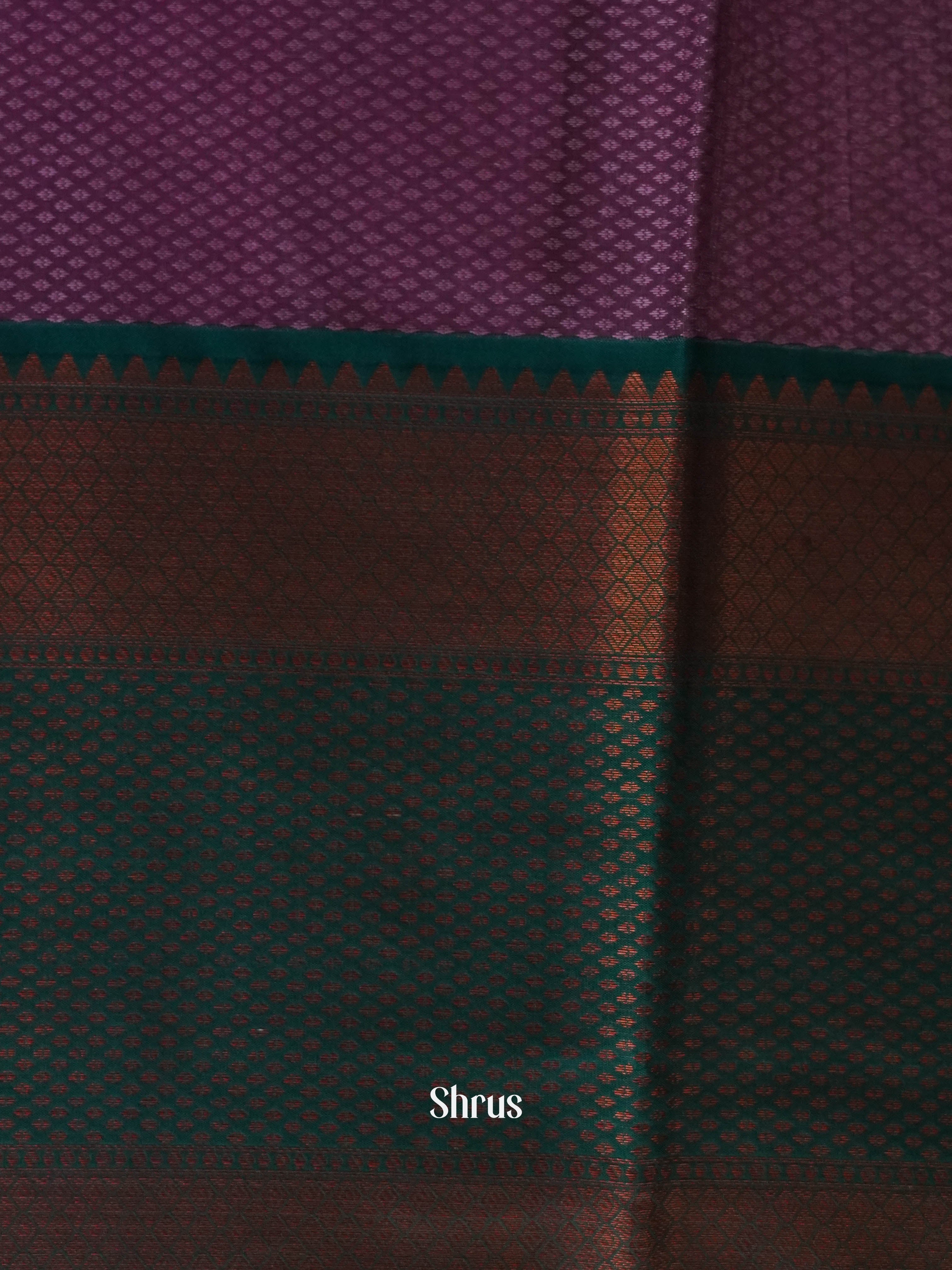 Purple & Blue - Tanchoi Saree - Shop on ShrusEternity.com