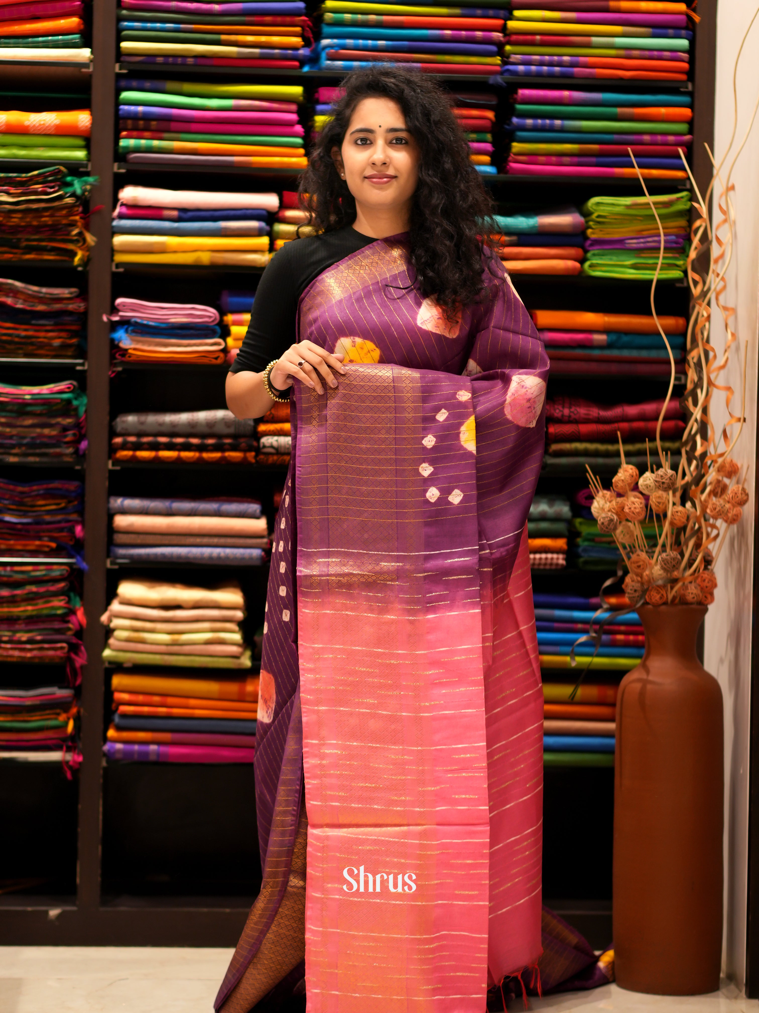 CGS31136 - Shibori Saree - Shop on ShrusEternity.com