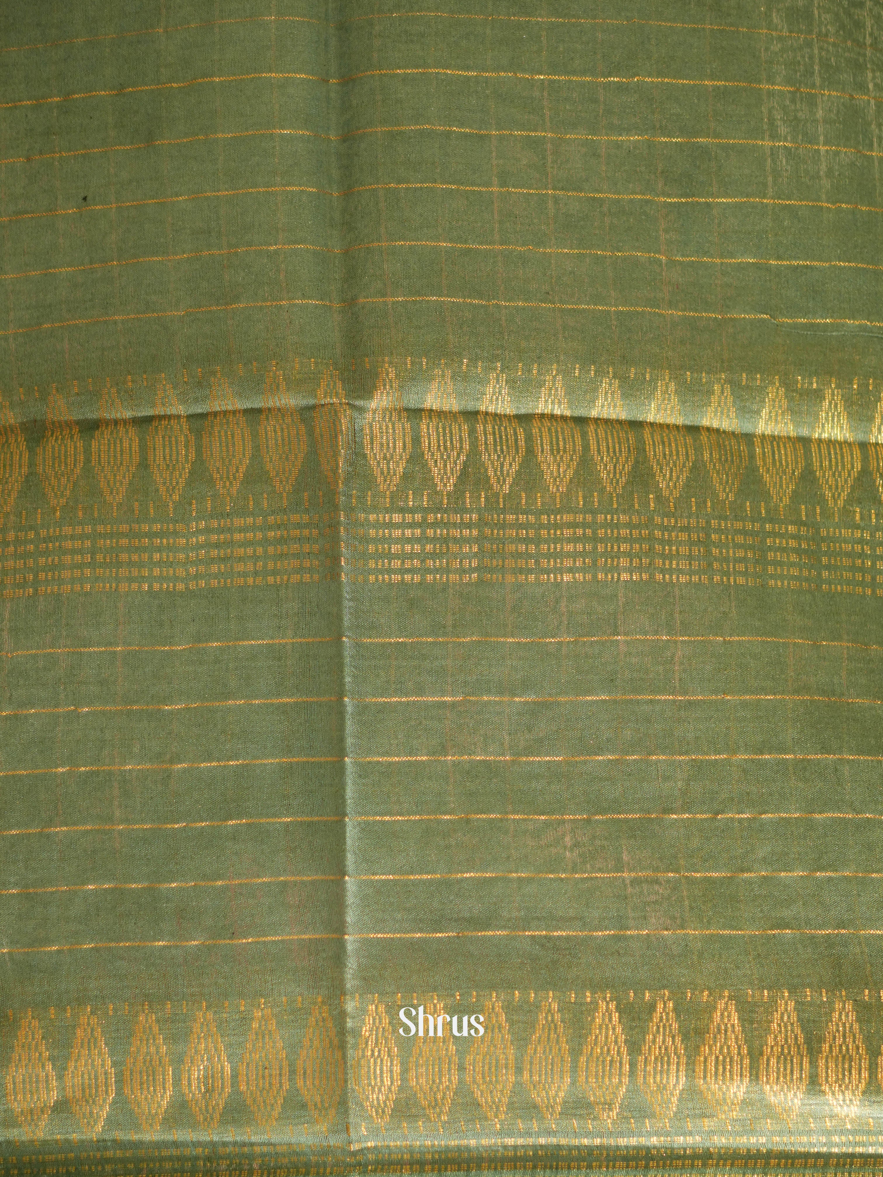 Mehandi Green & Grey Green - Shibori Saree - Shop on ShrusEternity.com