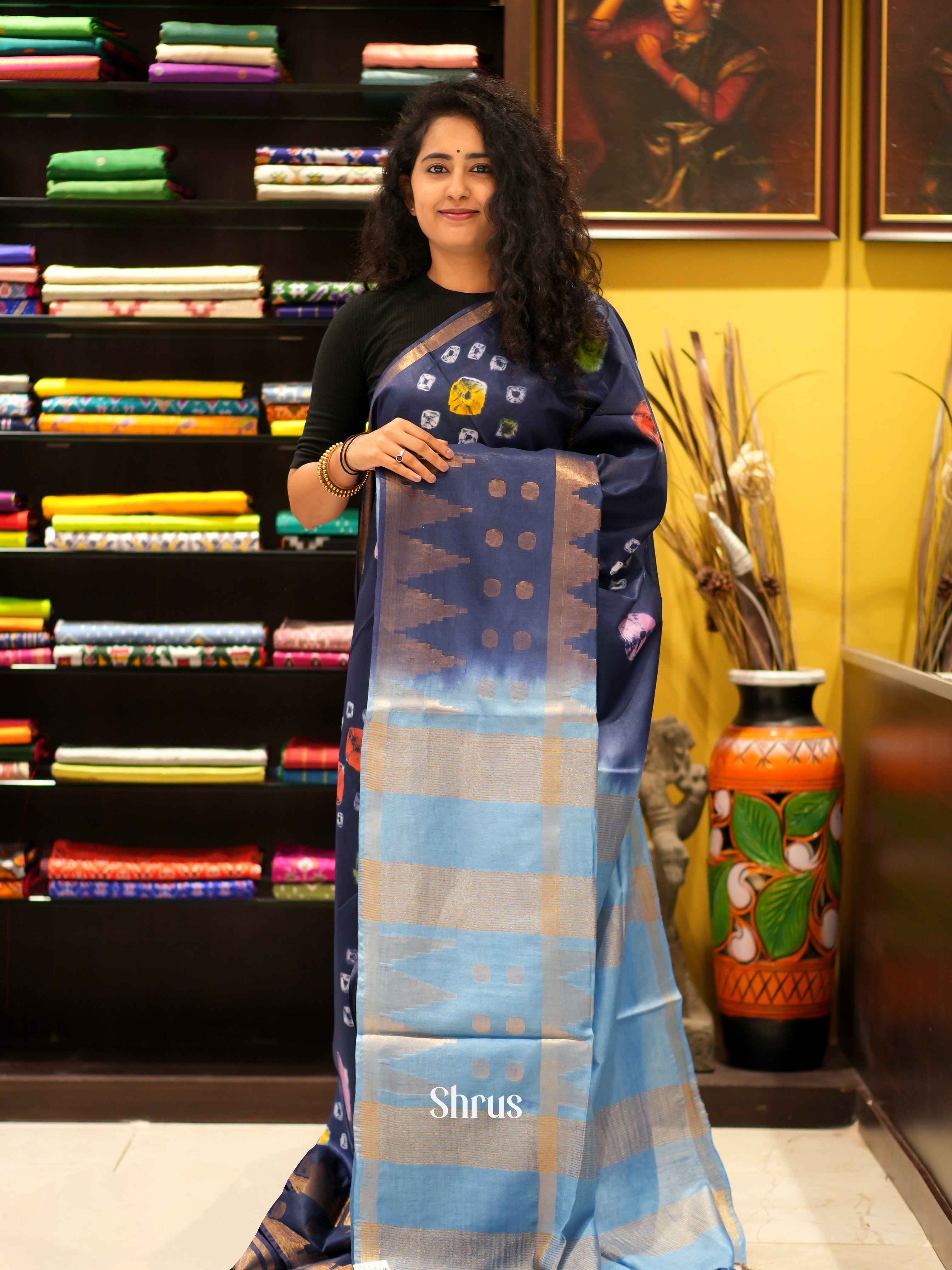 CGS31177 - Shibori Saree - Shop on ShrusEternity.com