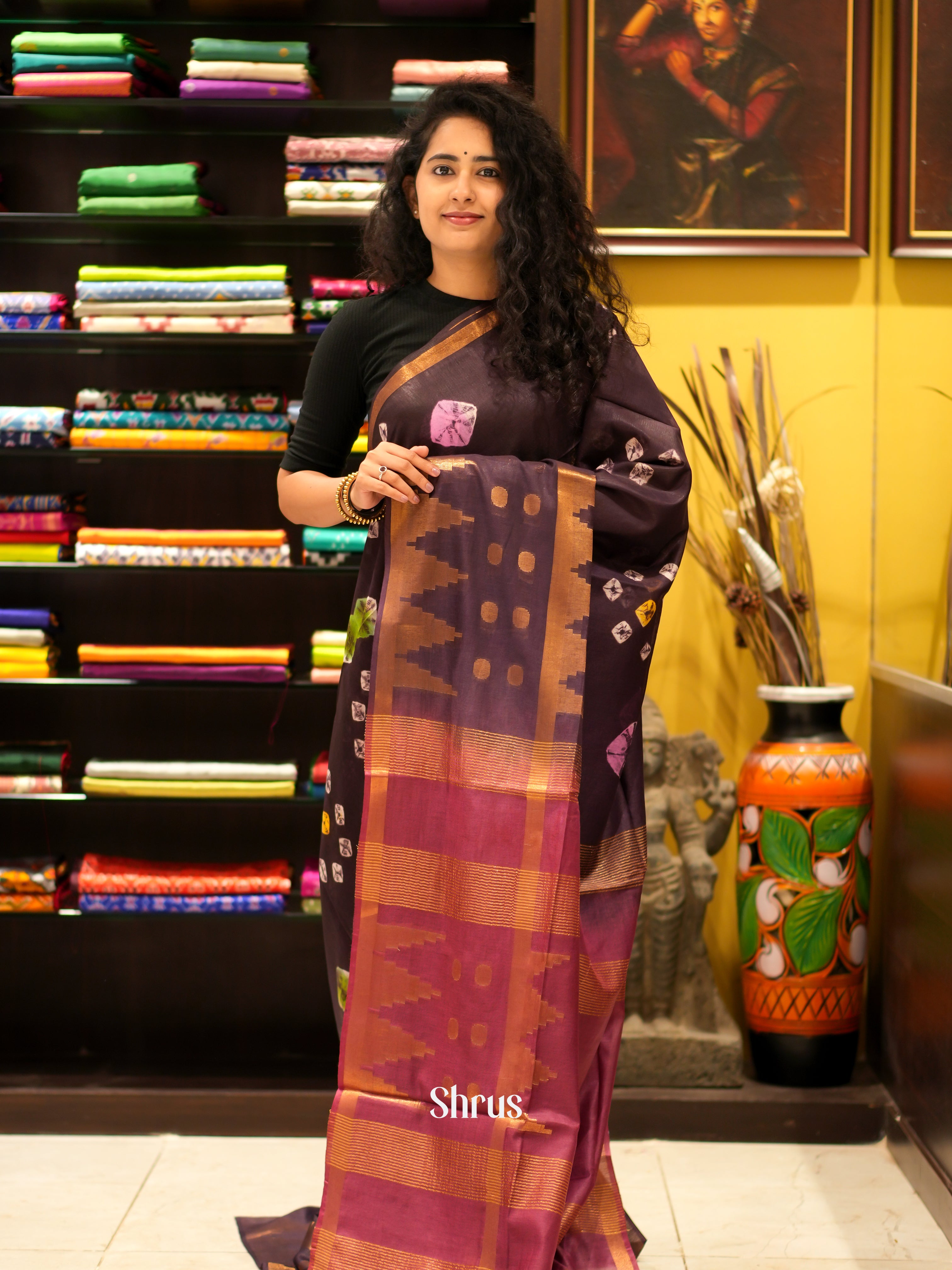 CGS31206 - Shibori Saree - Shop on ShrusEternity.com