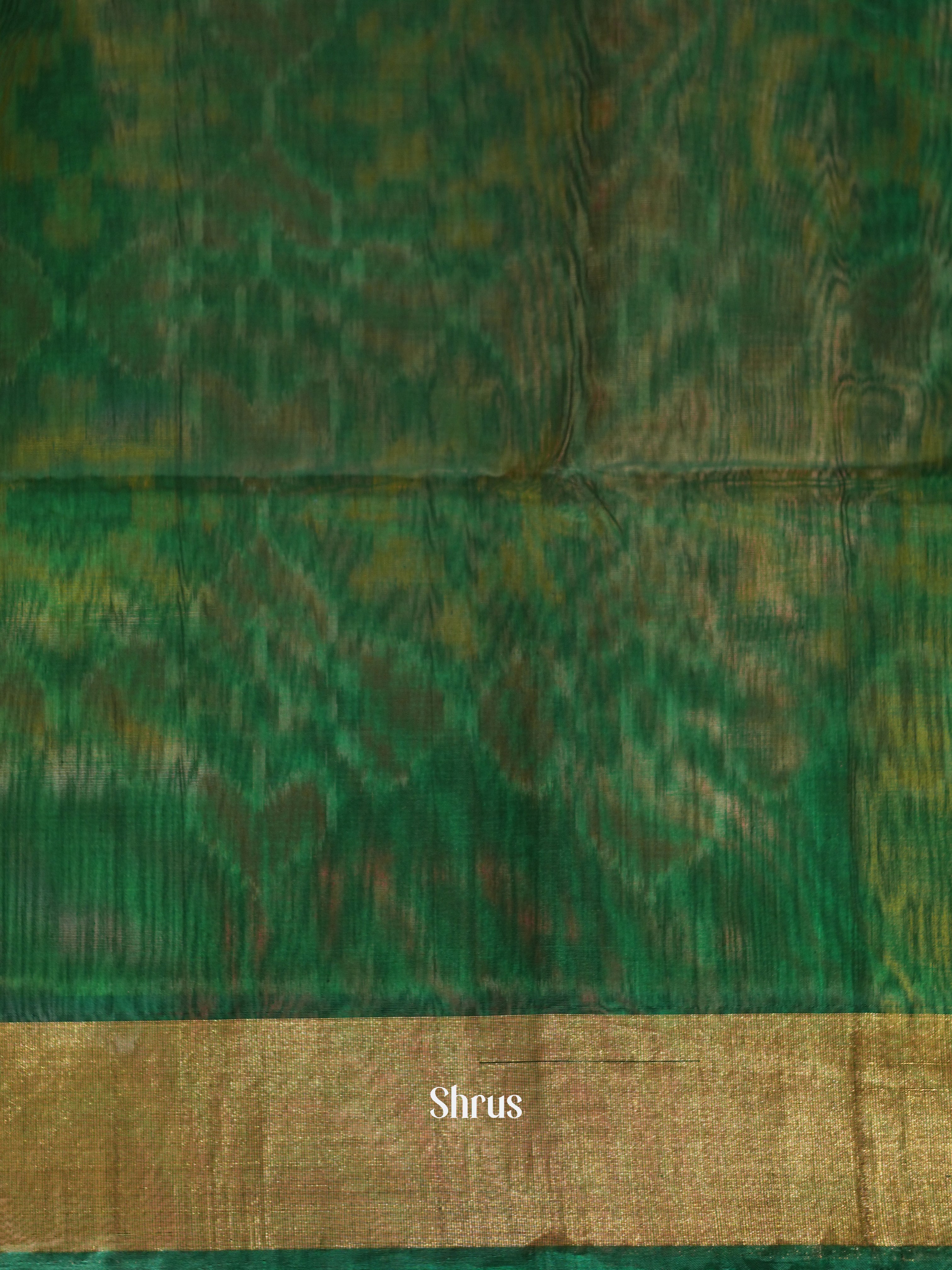 Brown & Green - Pochampally sico saree - Shop on ShrusEternity.com