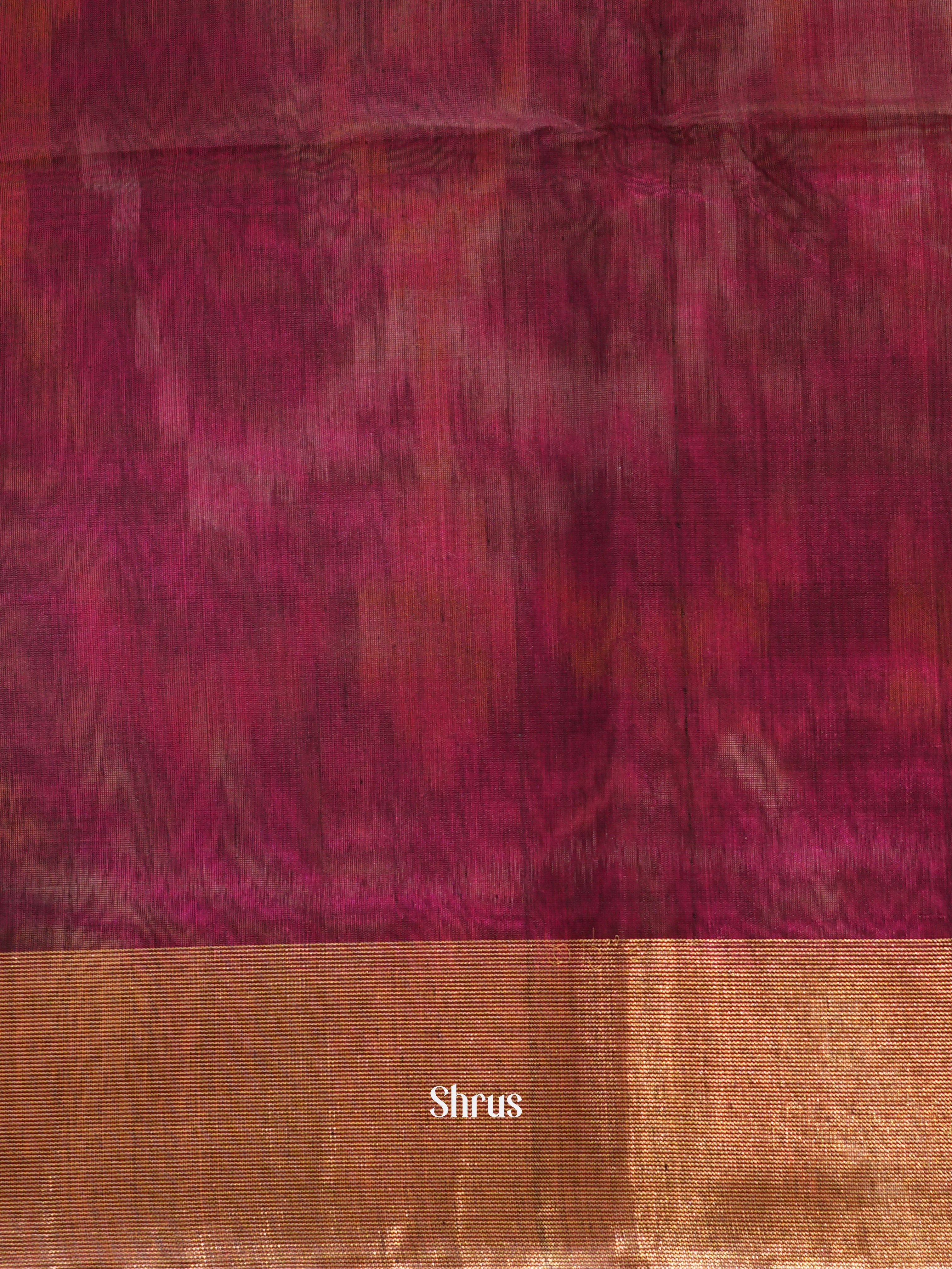 Green & Maroon - Pochampally sico saree - Shop on ShrusEternity.com