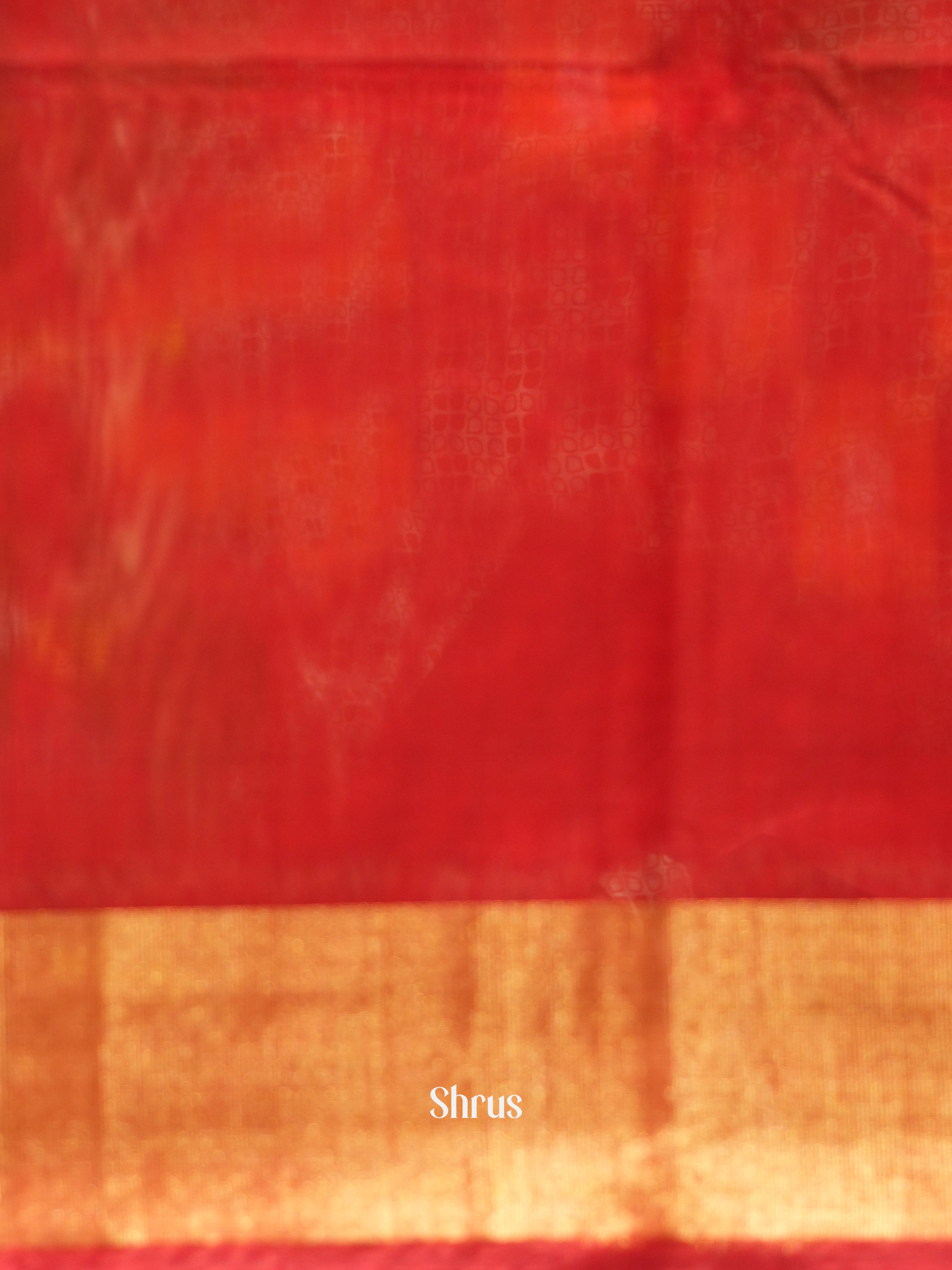 Grey & Red - Pochampally sico saree - Shop on ShrusEternity.com