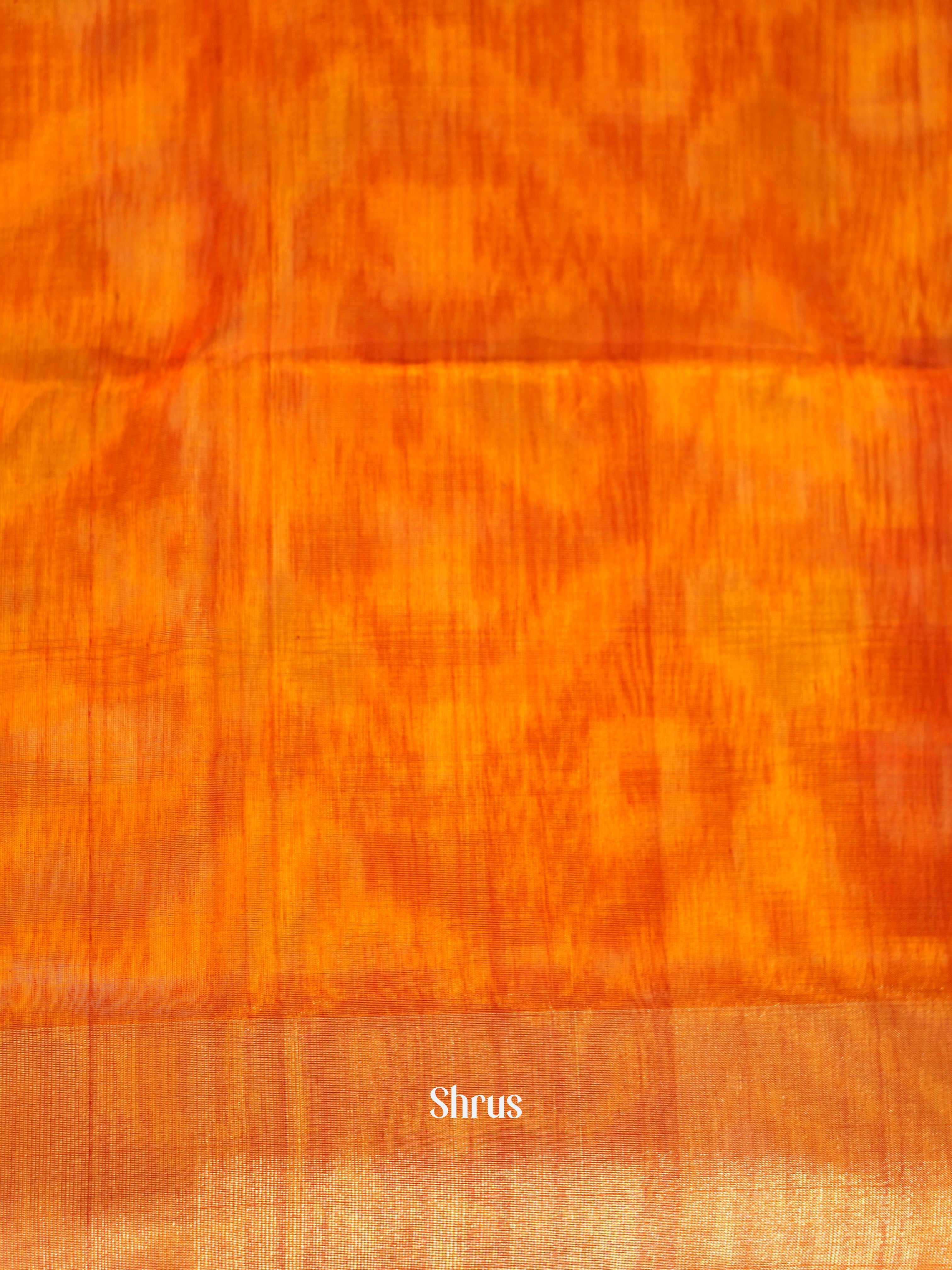 Maroon & Orange - Pochampally sico saree - Shop on ShrusEternity.com