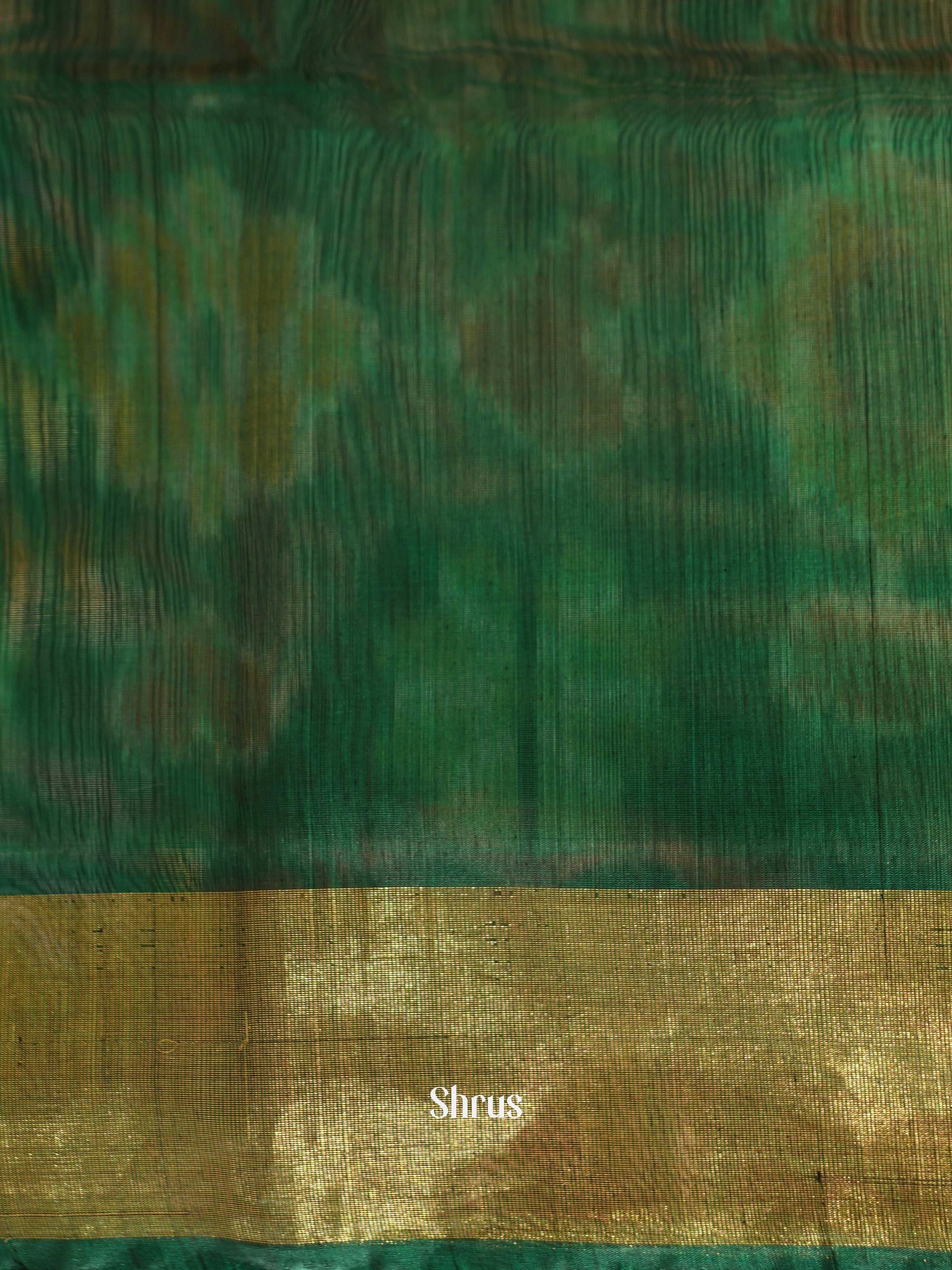 Brown & Green - Pochampally sico saree - Shop on ShrusEternity.com