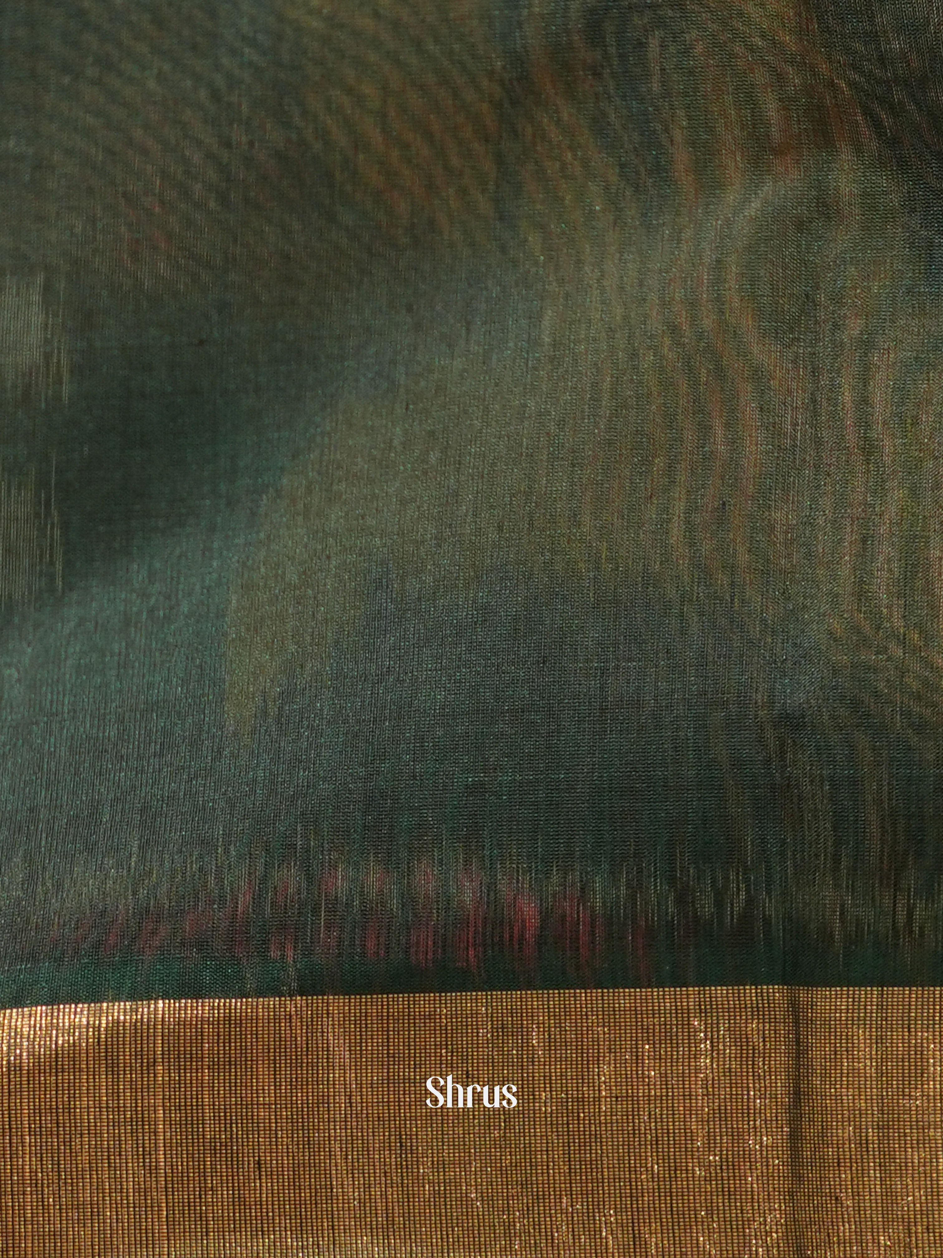 Orange & Green - Pochampally sico saree - Shop on ShrusEternity.com