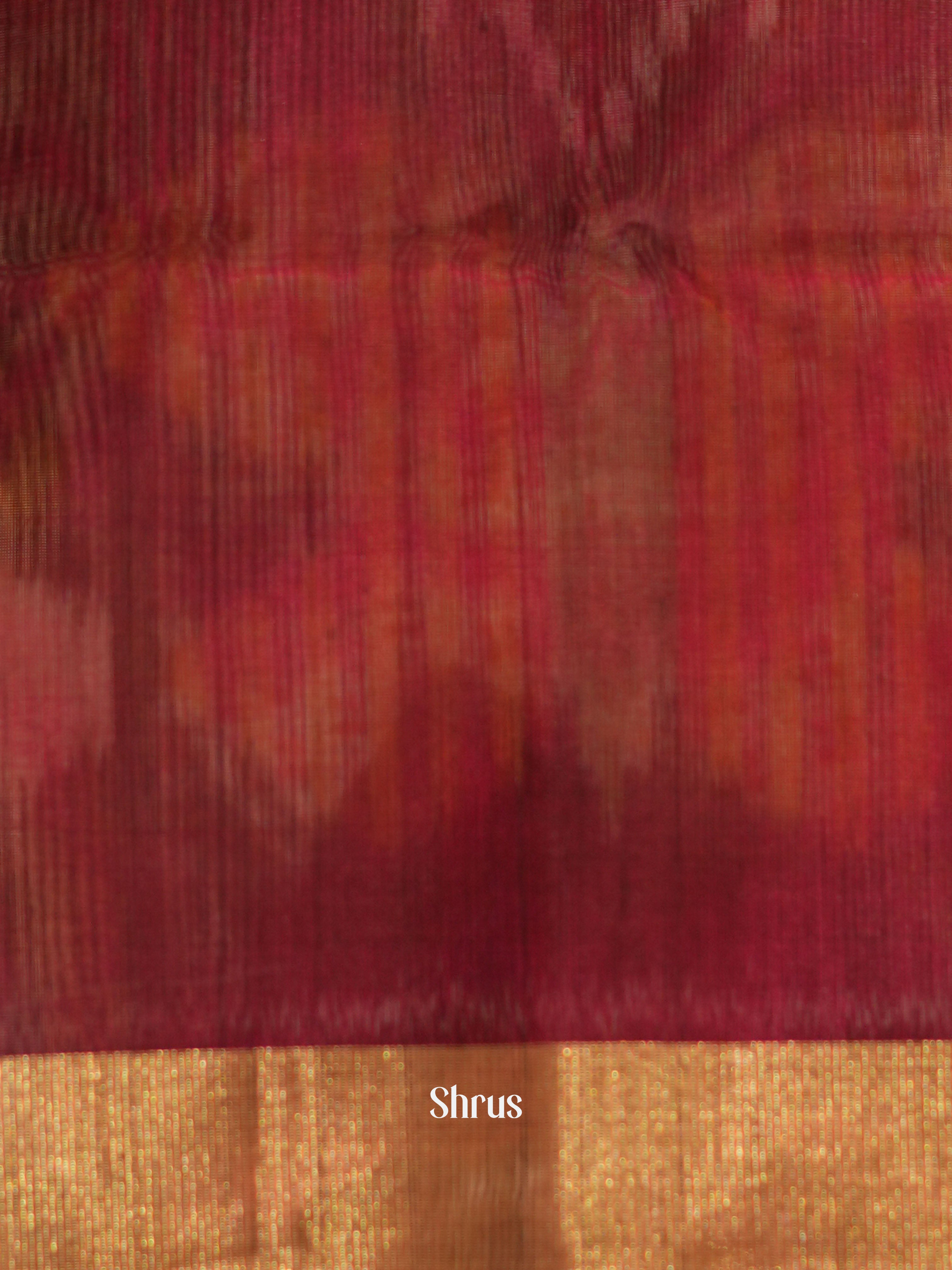 Black & Maroon- Pochampally sico saree - Shop on ShrusEternity.com