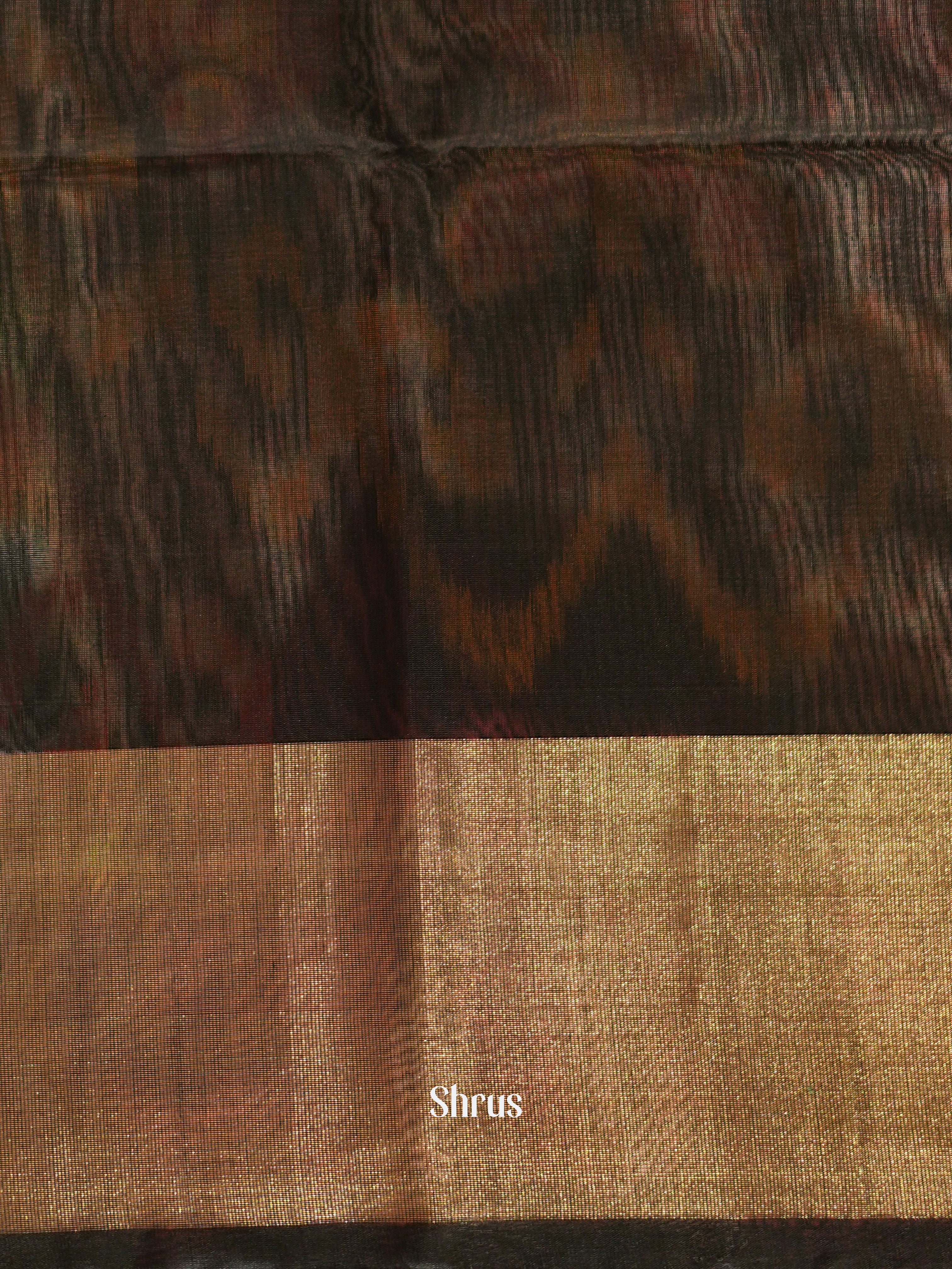 Cream & Black- Pochampally sico saree - Shop on ShrusEternity.com