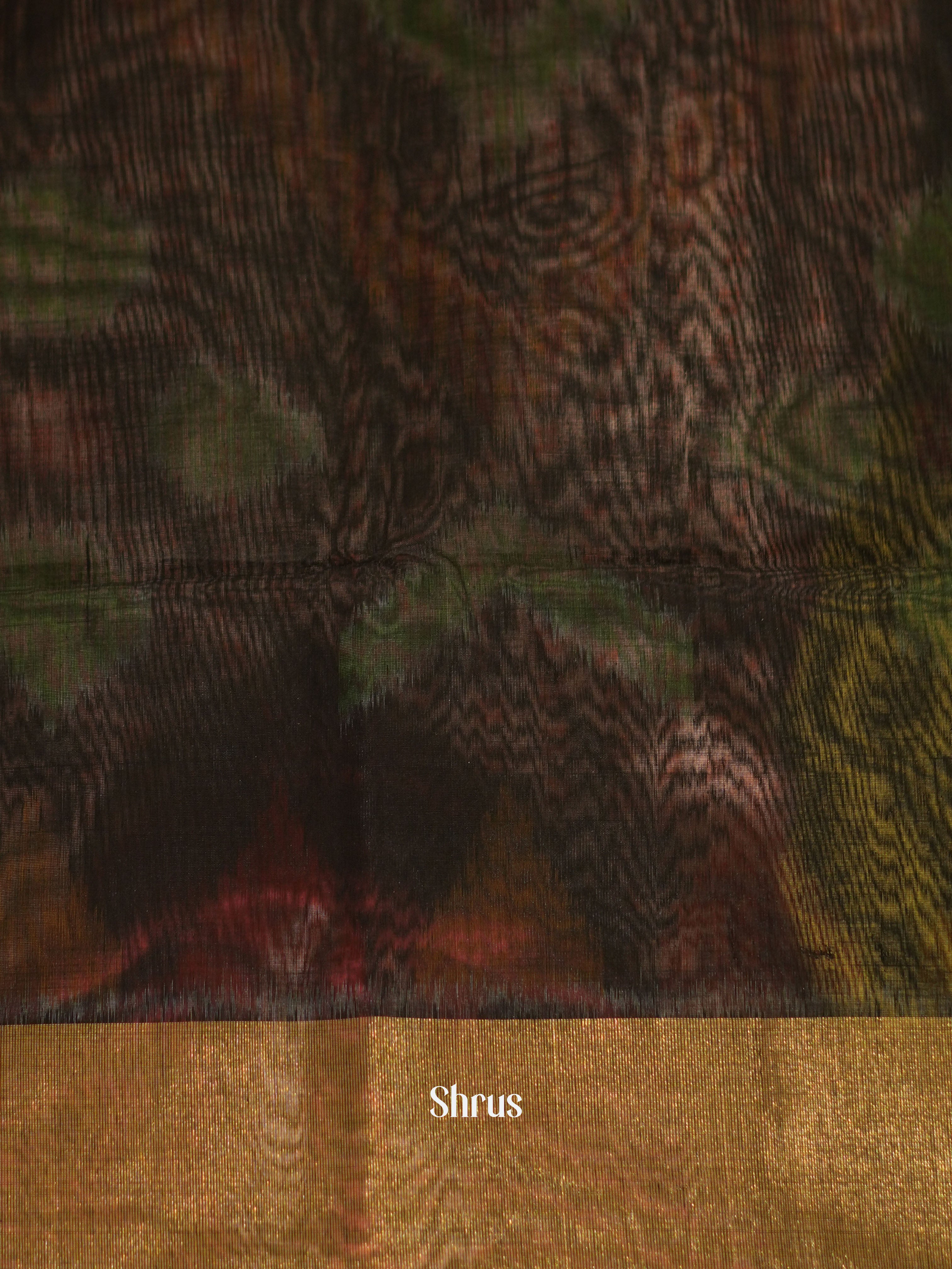 Mehandi & Green - Pochampally sico saree - Shop on ShrusEternity.com