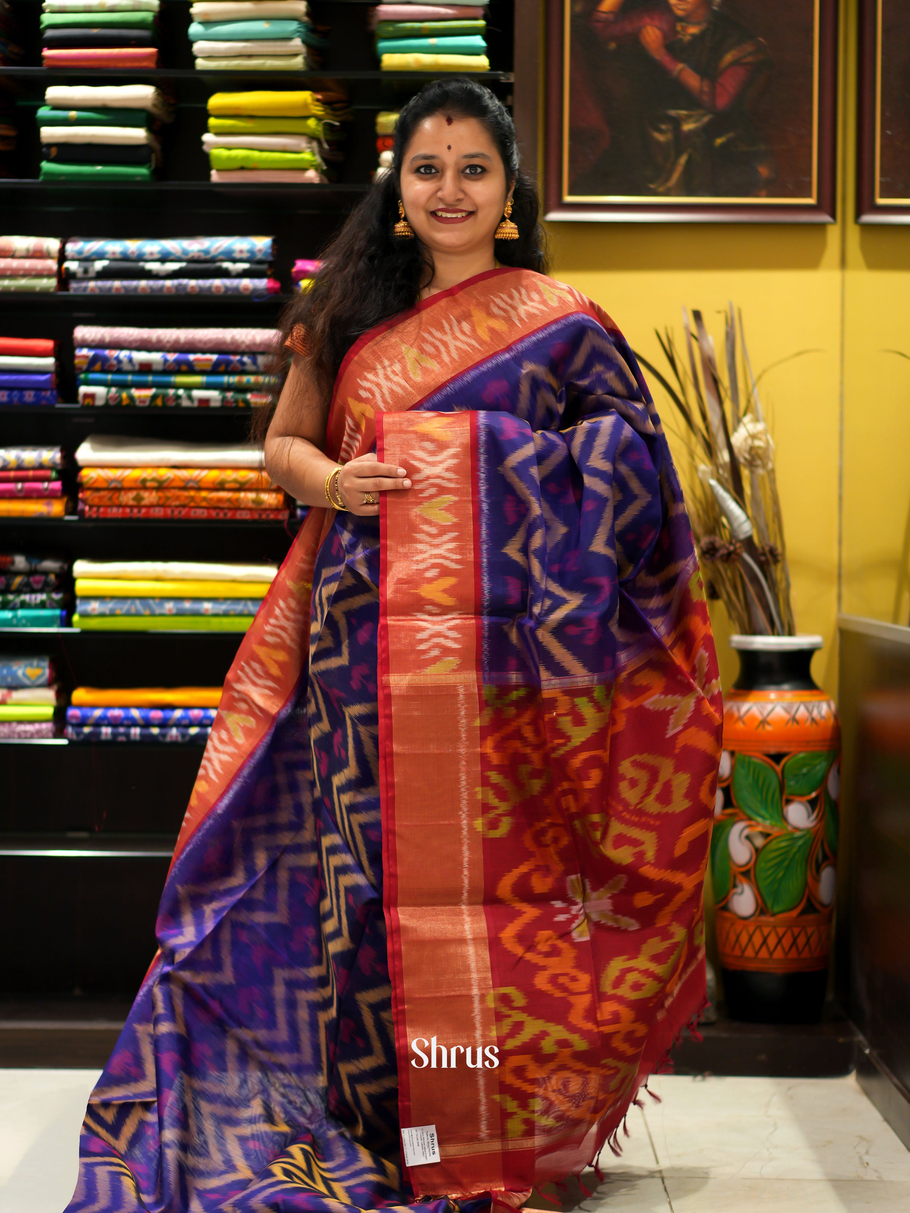 CHS01086 - Pochampally sico saree - Shop on ShrusEternity.com