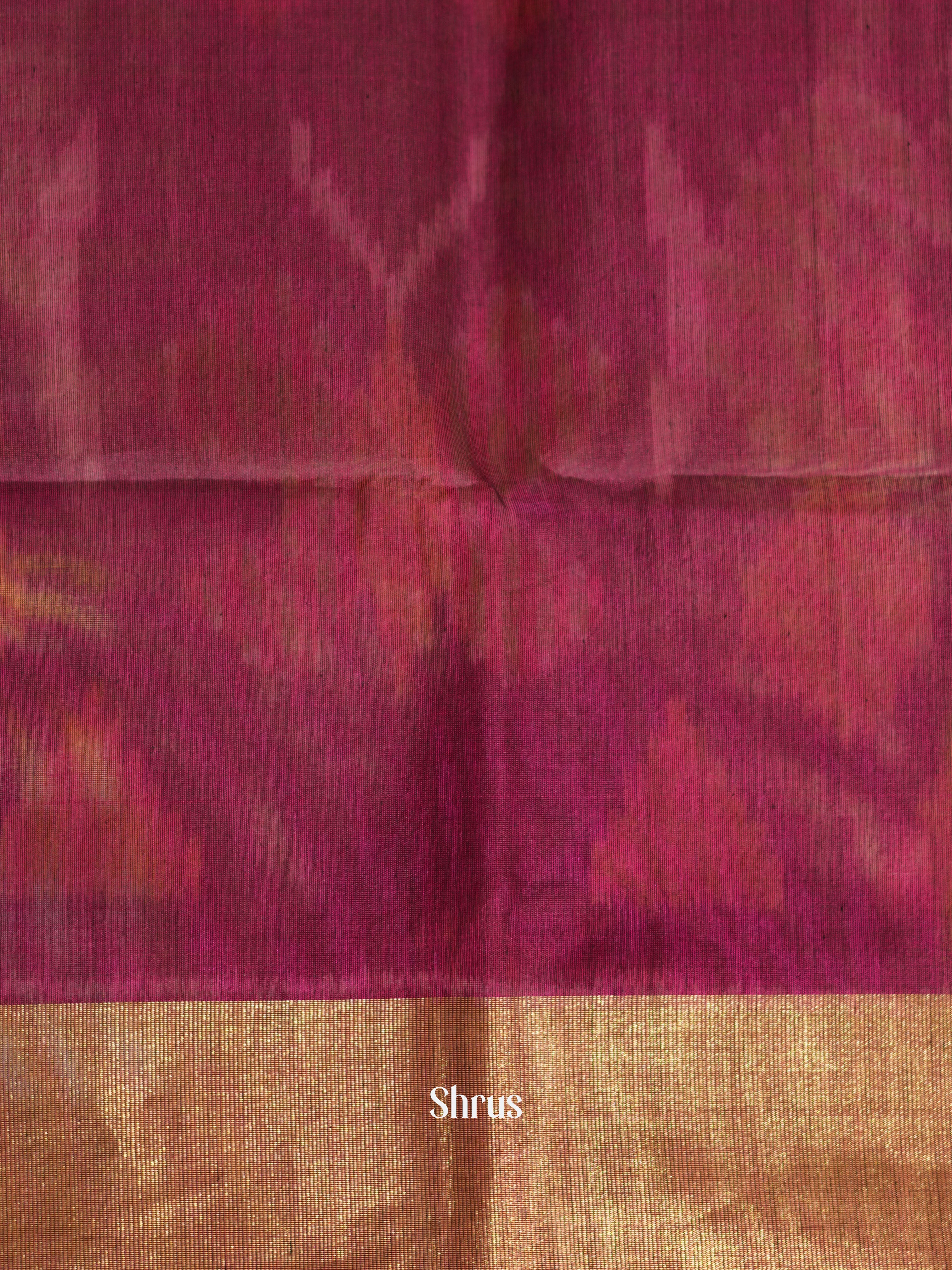 Orange & Purple - Pochampally sico saree - Shop on ShrusEternity.com