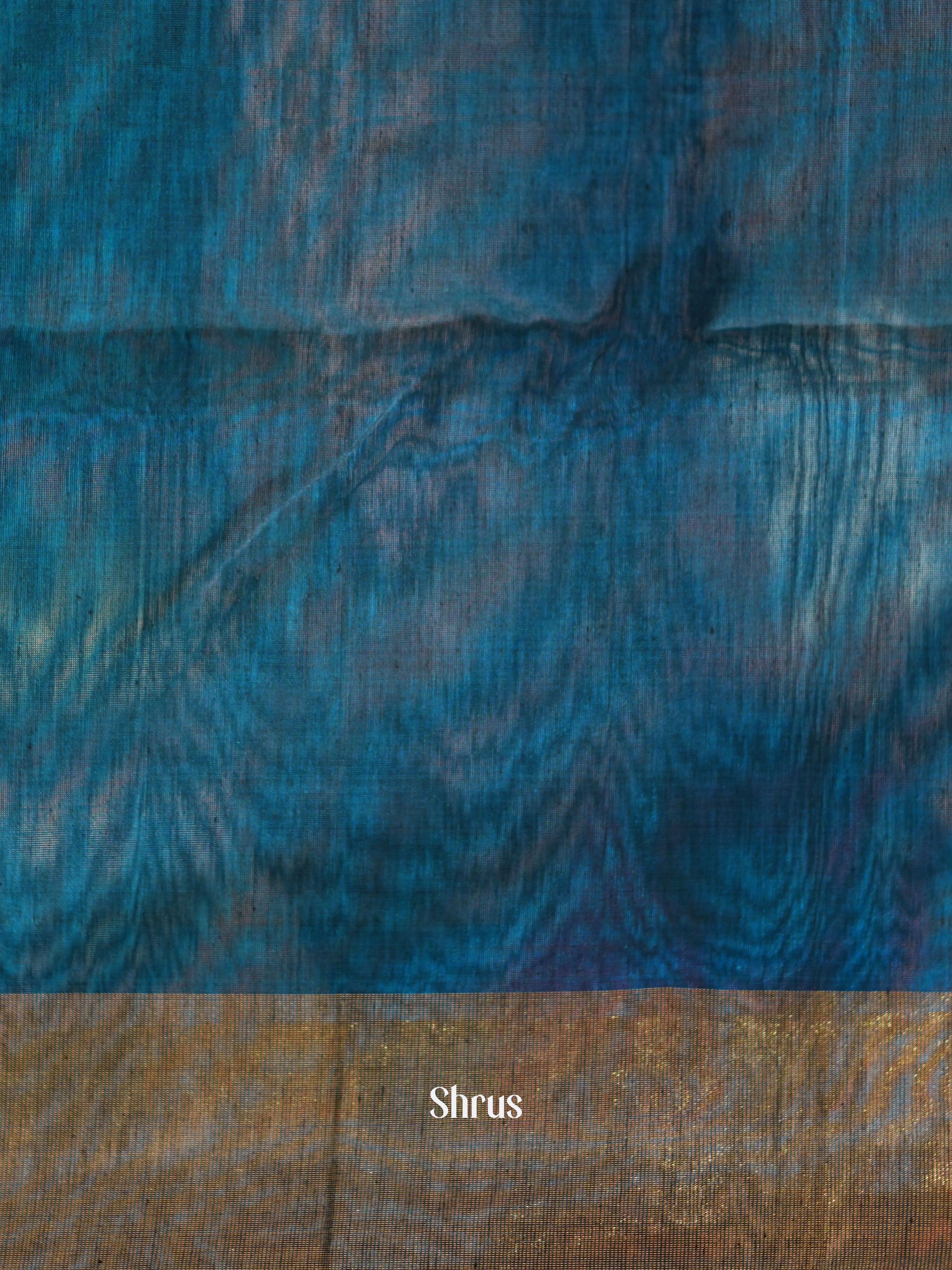 Pink & Blue - Pochampally sico saree - Shop on ShrusEternity.com