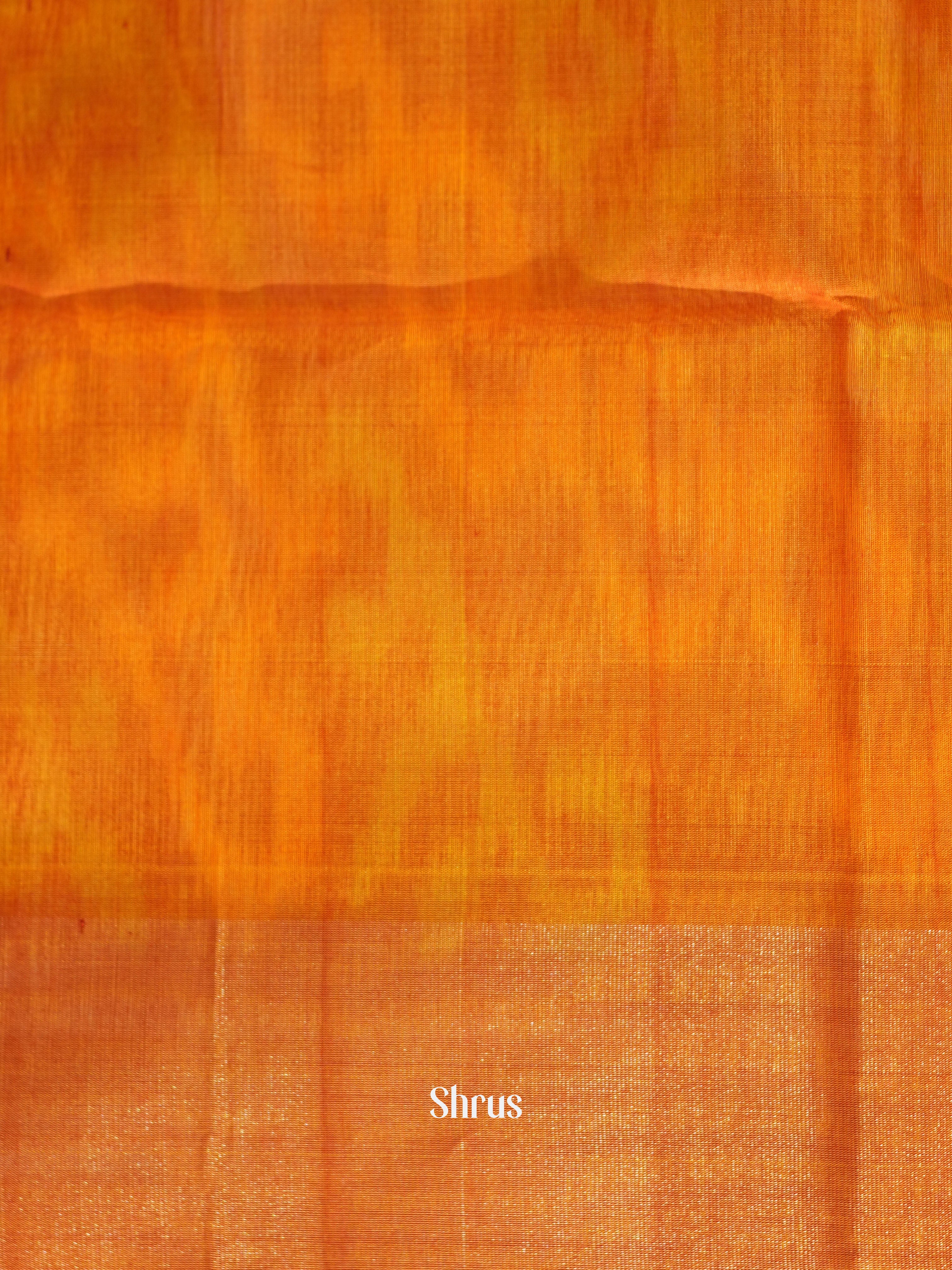 Purple & Orange - Pochampally sico saree - Shop on ShrusEternity.com