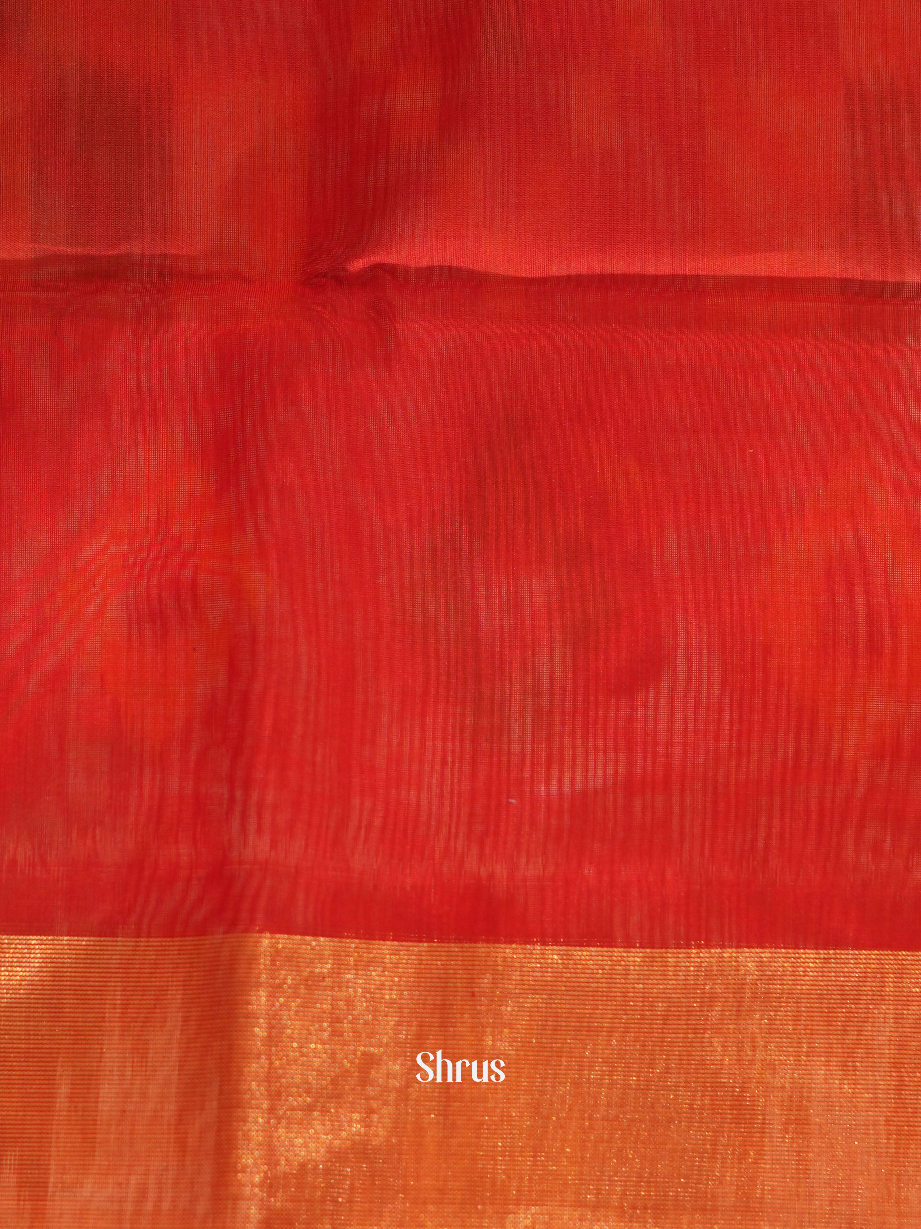 Grey & Red - Pochampally sico saree - Shop on ShrusEternity.com