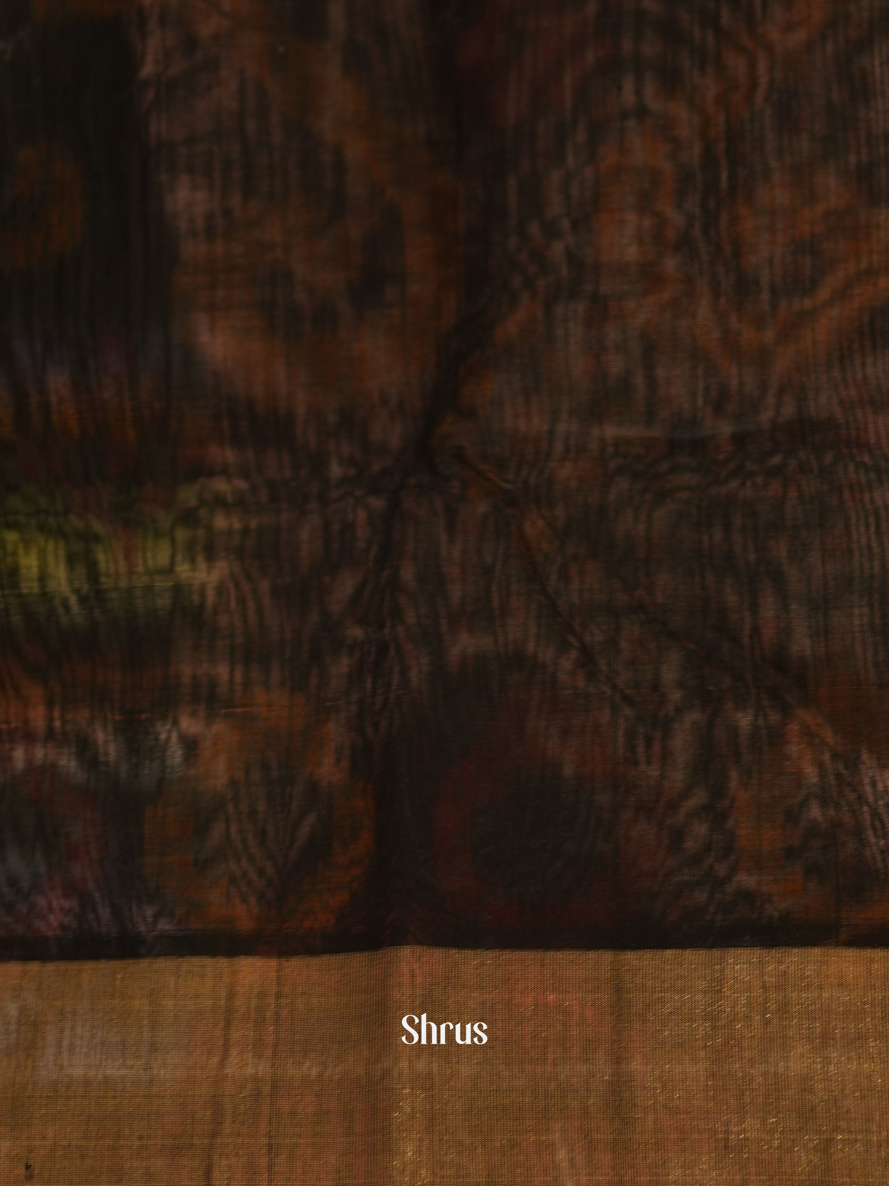 Cream & Black - Pochampally sico saree - Shop on ShrusEternity.com