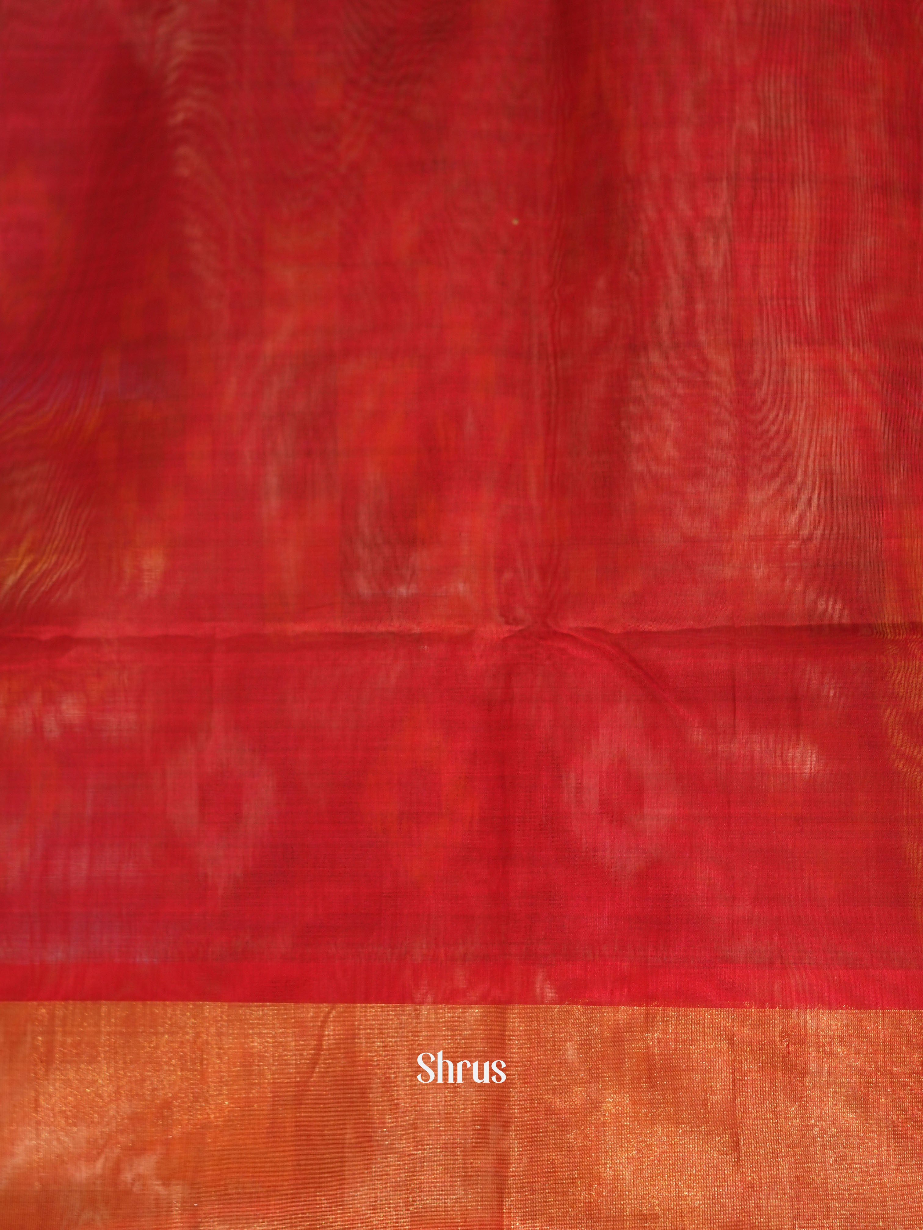 Teal Blue & Red - Pochampally sico saree - Shop on ShrusEternity.com