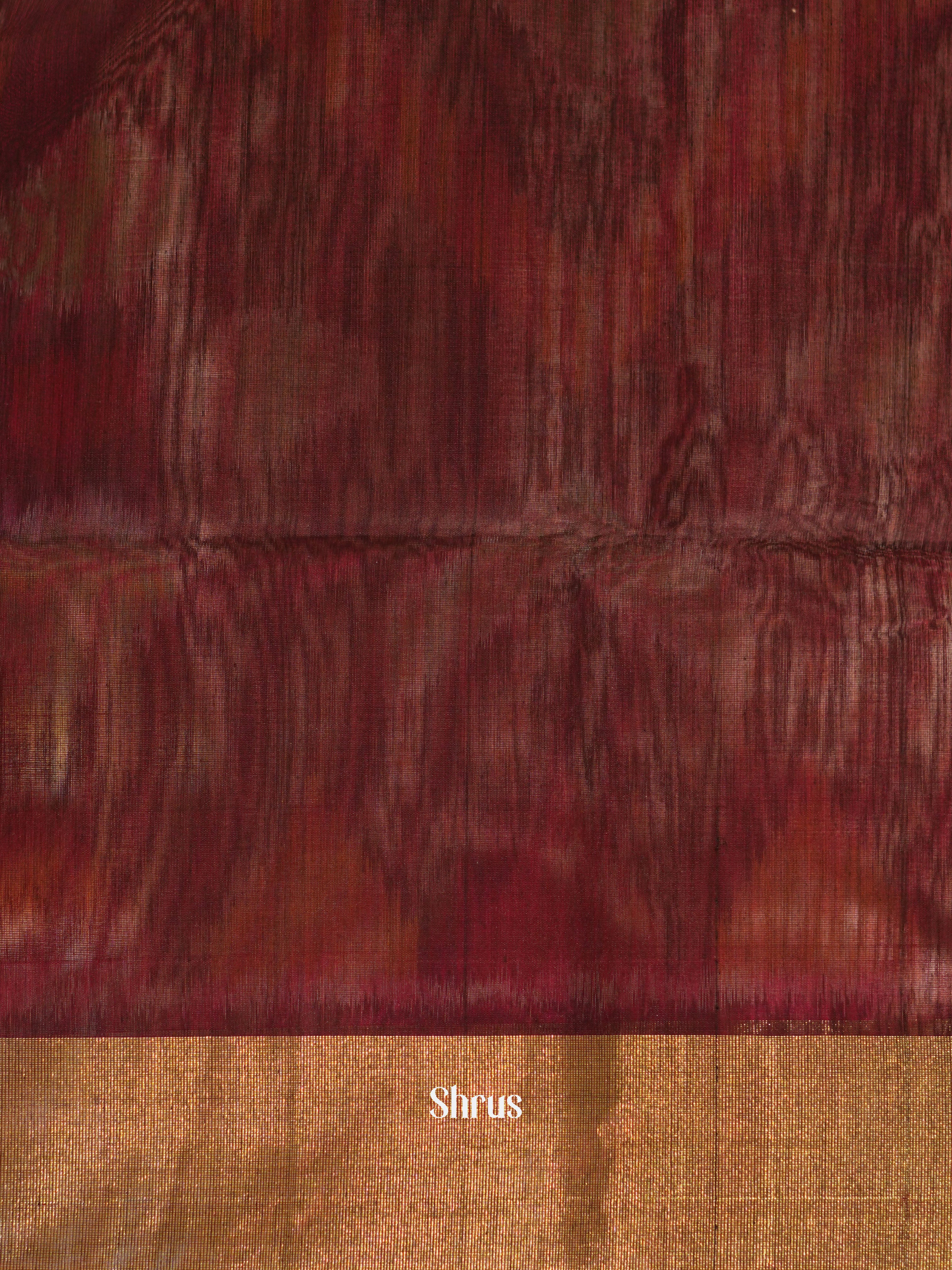 Grey & brown - Pochampally sico saree - Shop on ShrusEternity.com
