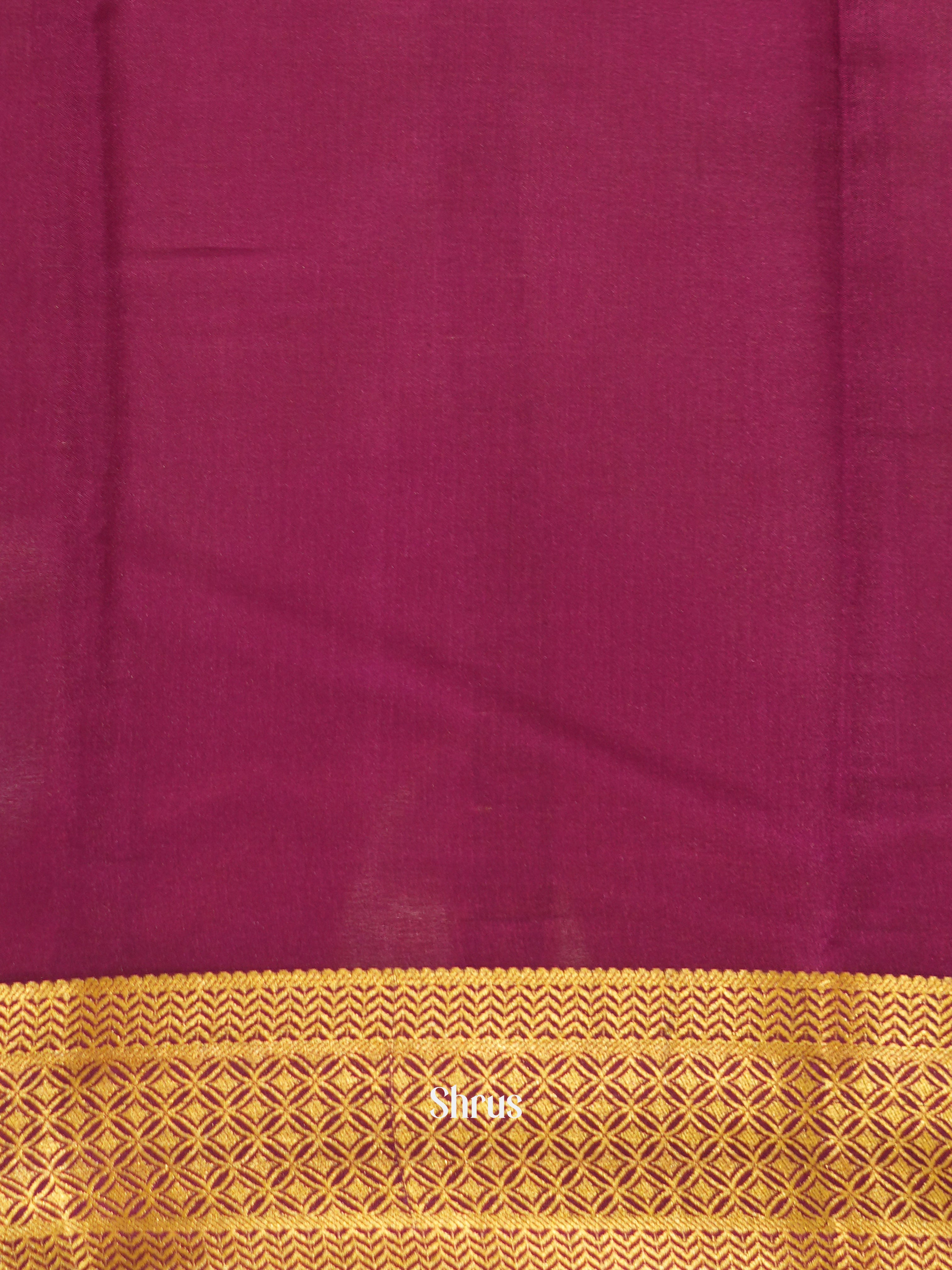 Cream & Purple - Mysore Silk Saree - Shop on ShrusEternity.com