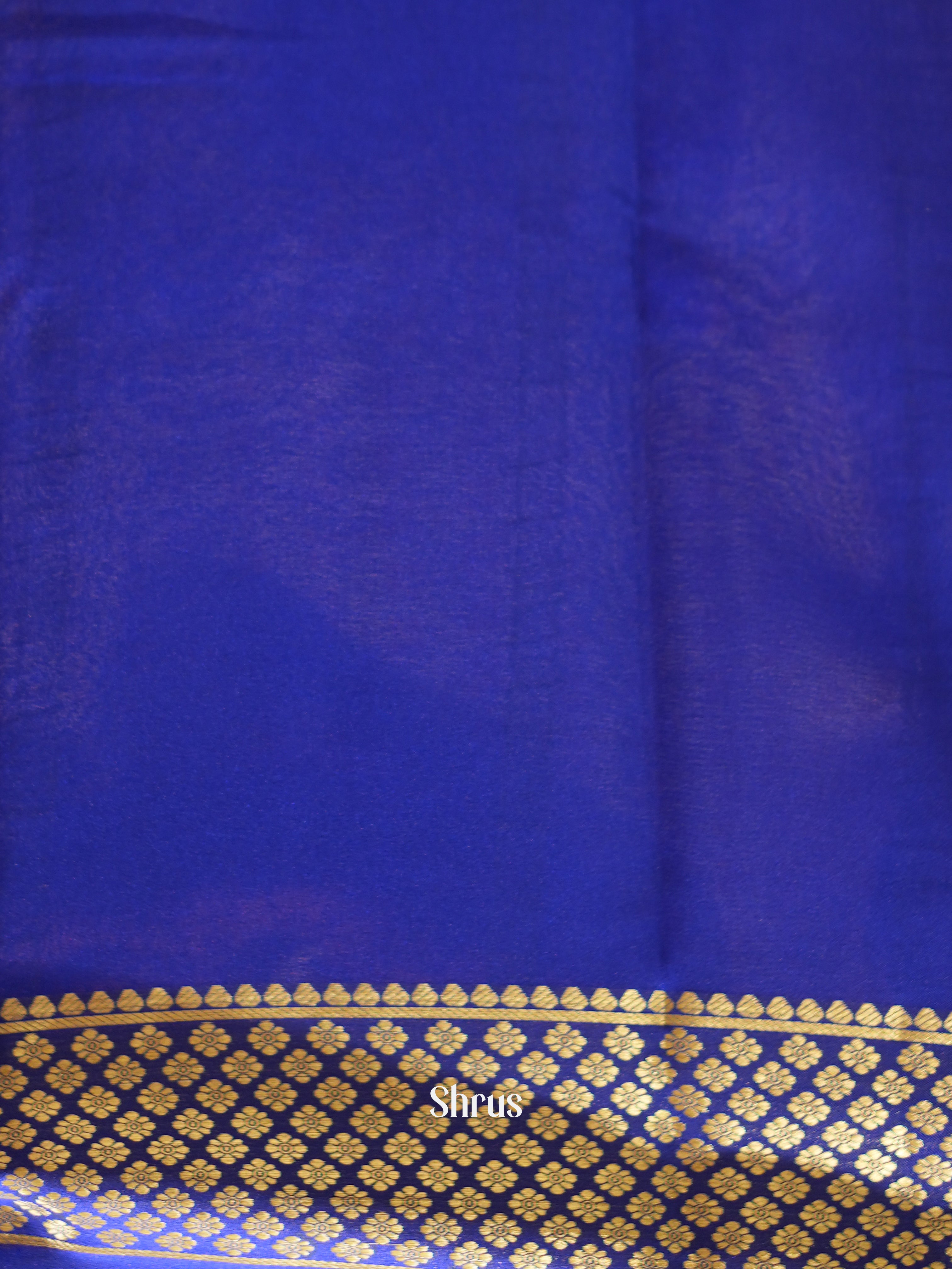 Pink & Blue - Mysore Silk Saree - Shop on ShrusEternity.com