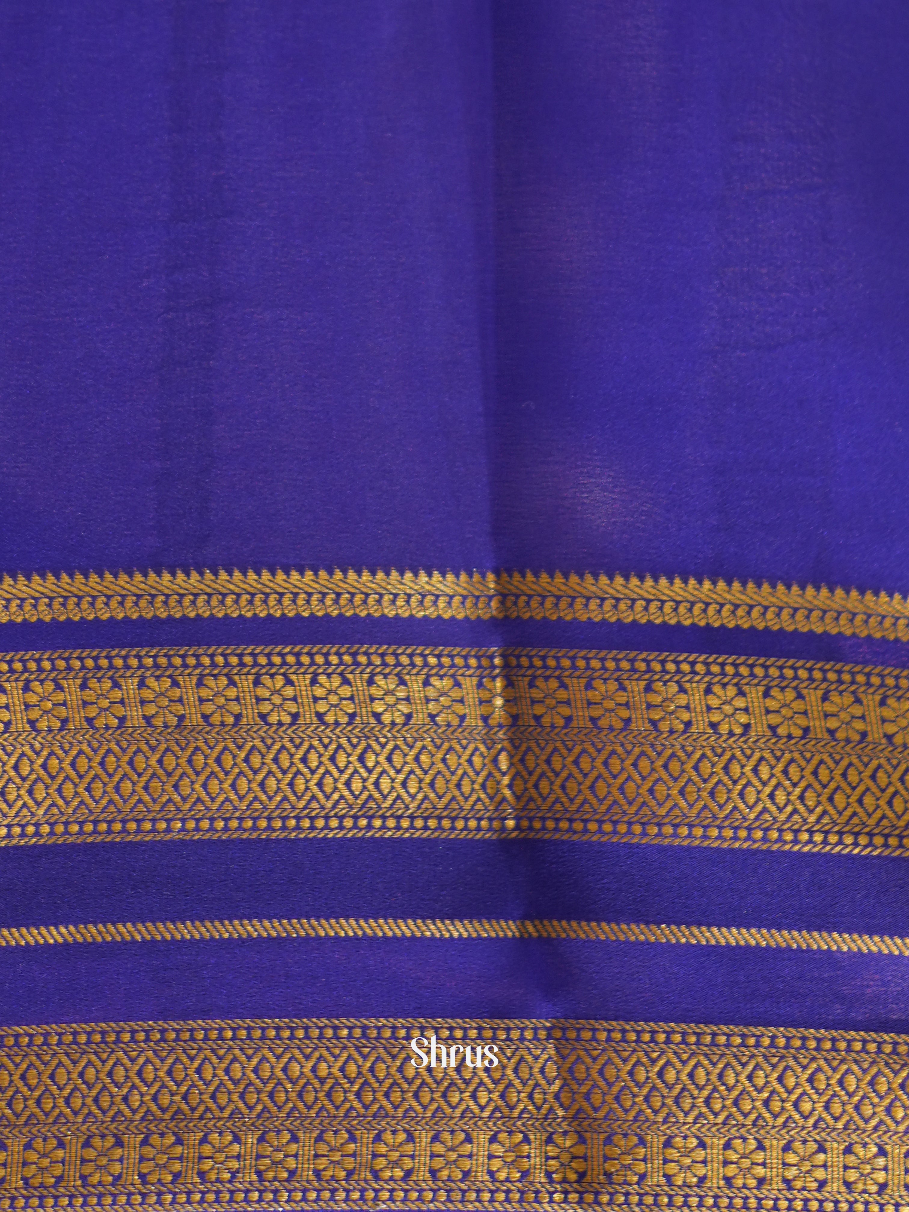 Green & Blue - Mysore Silk Saree - Shop on ShrusEternity.com