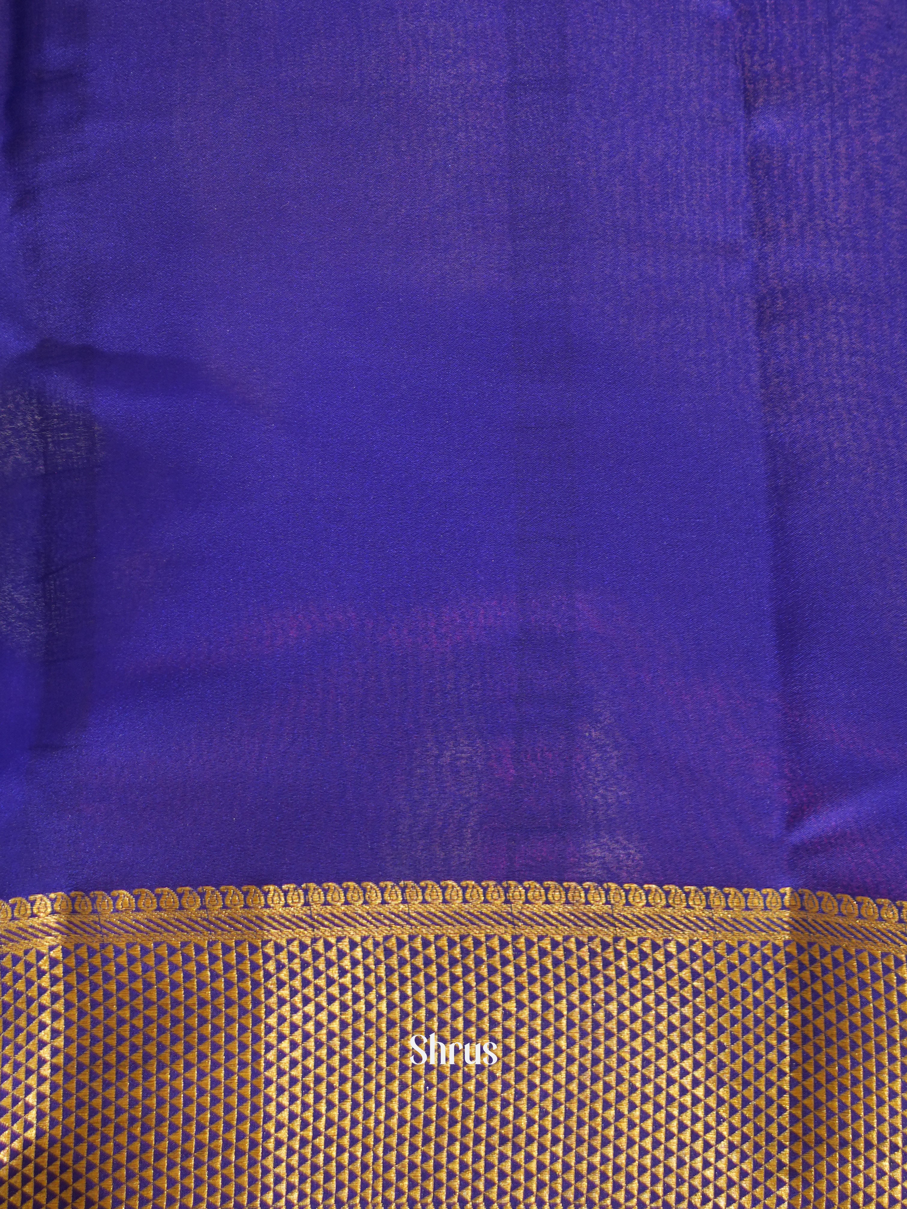 Green & Blue - Mysore Silk Saree - Shop on ShrusEternity.com
