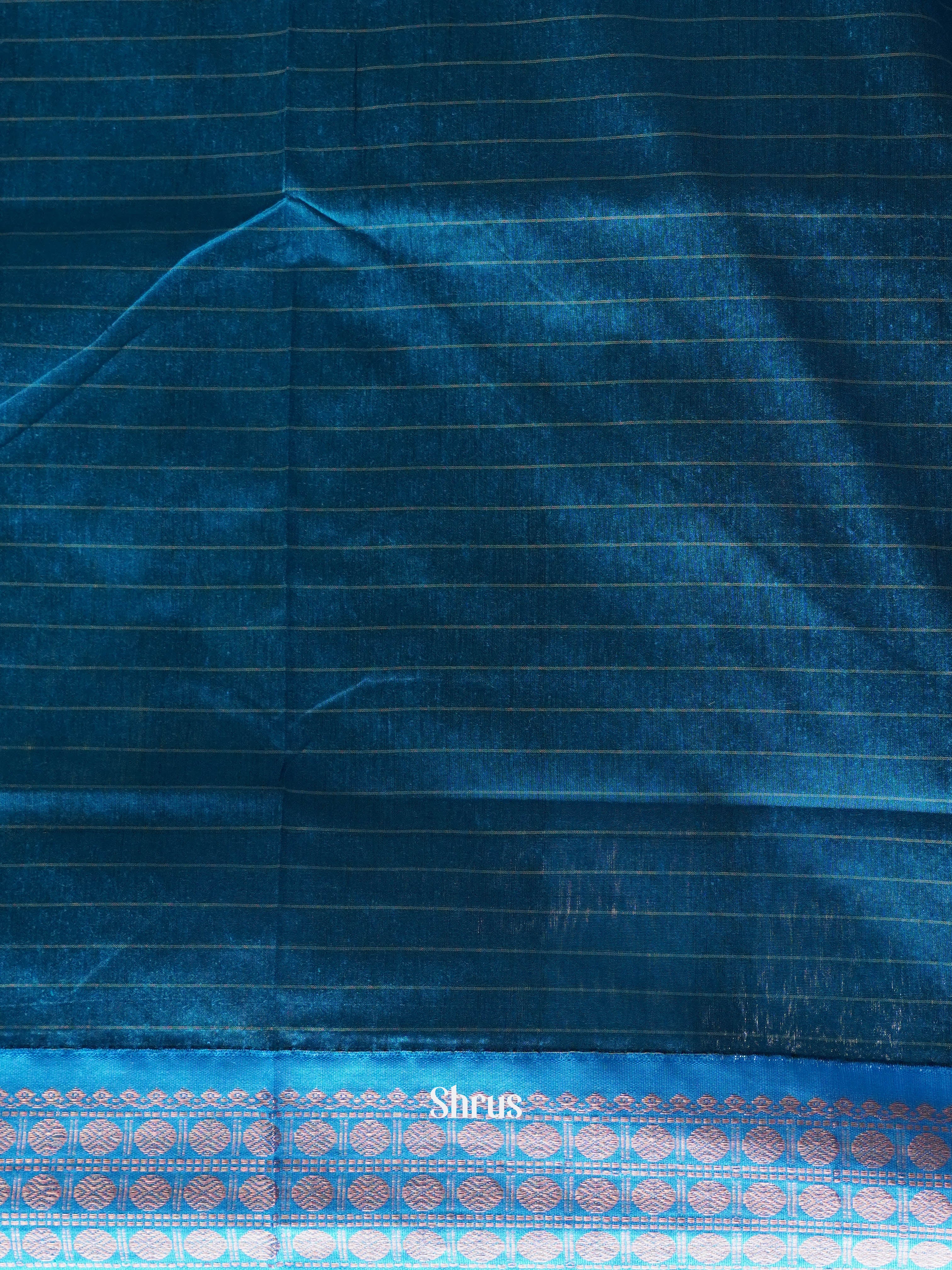 Peach & Blue - Kalyani Cotton Saree - Shop on ShrusEternity.com