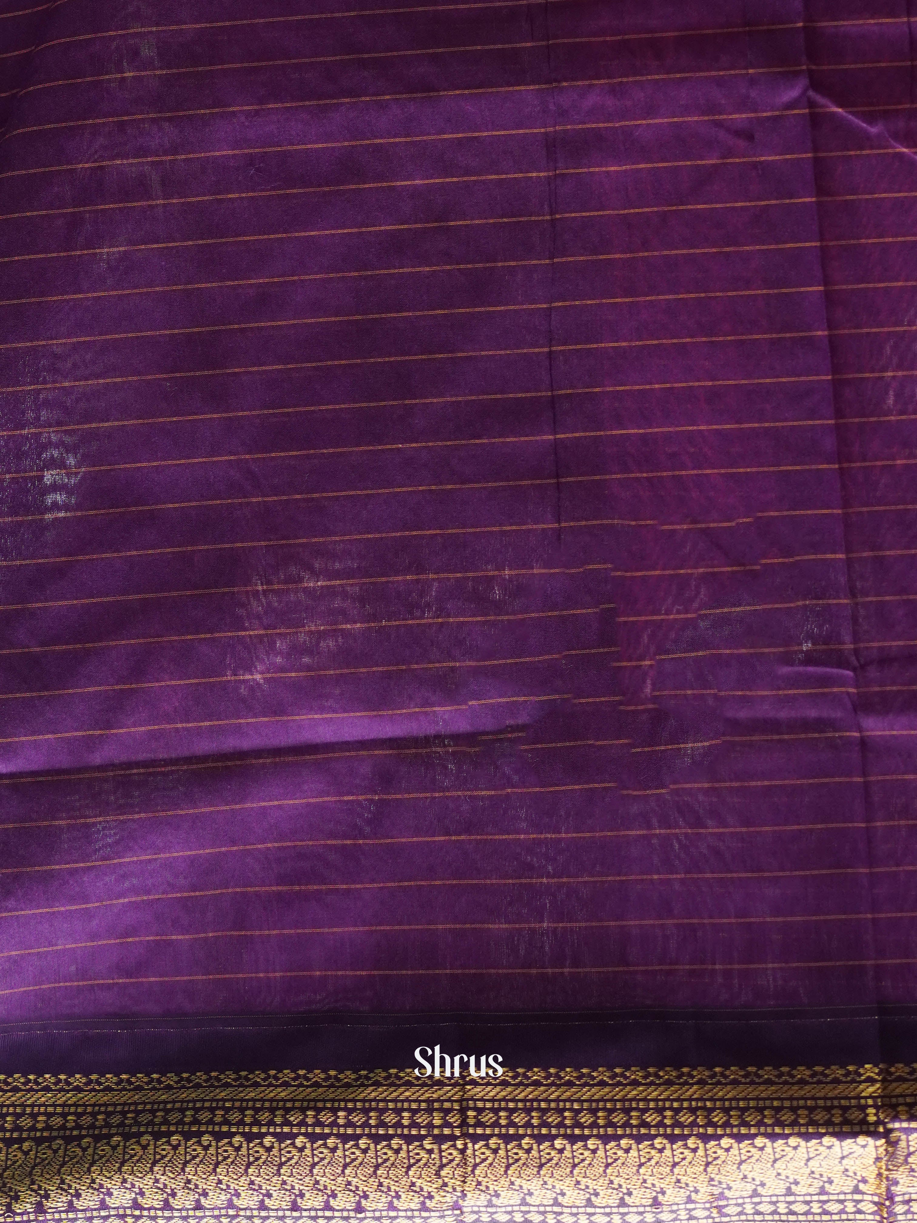 Green & Purple - Kalyani Cotton Saree - Shop on ShrusEternity.com