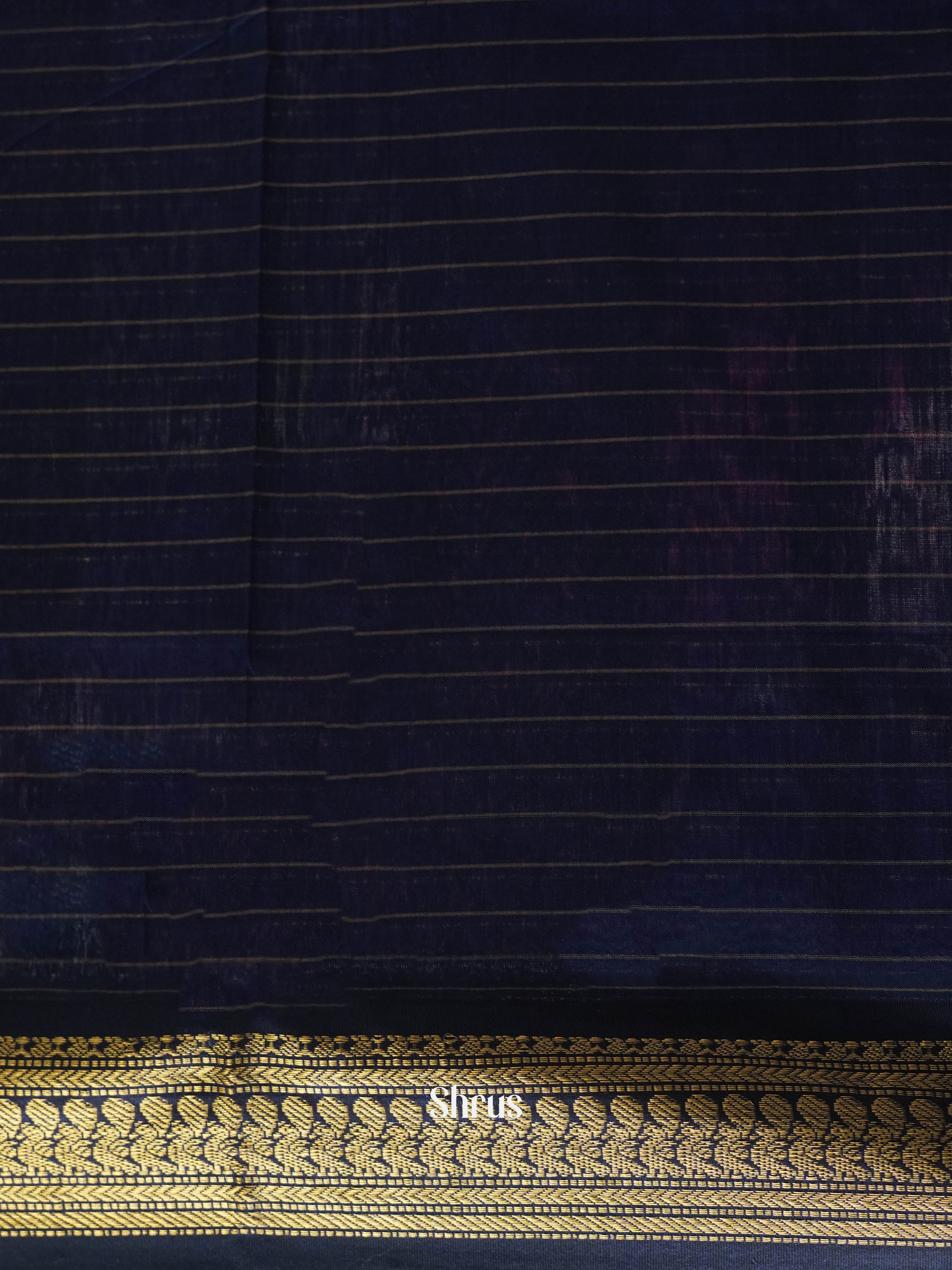 Grey & Blue - Kalyani Cotton Saree - Shop on ShrusEternity.com