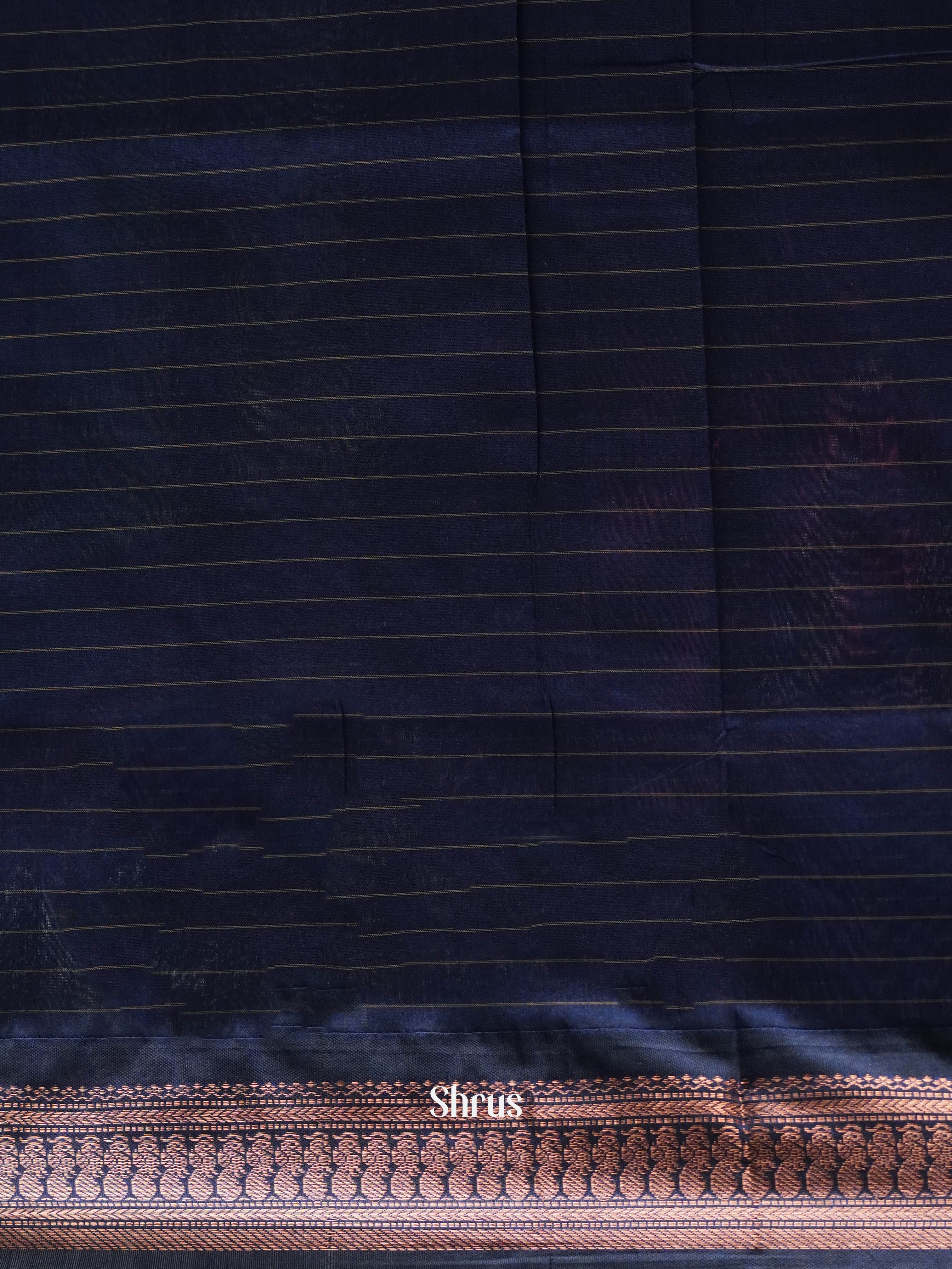 Grey & Blue - Kalyani Cotton Saree - Shop on ShrusEternity.com