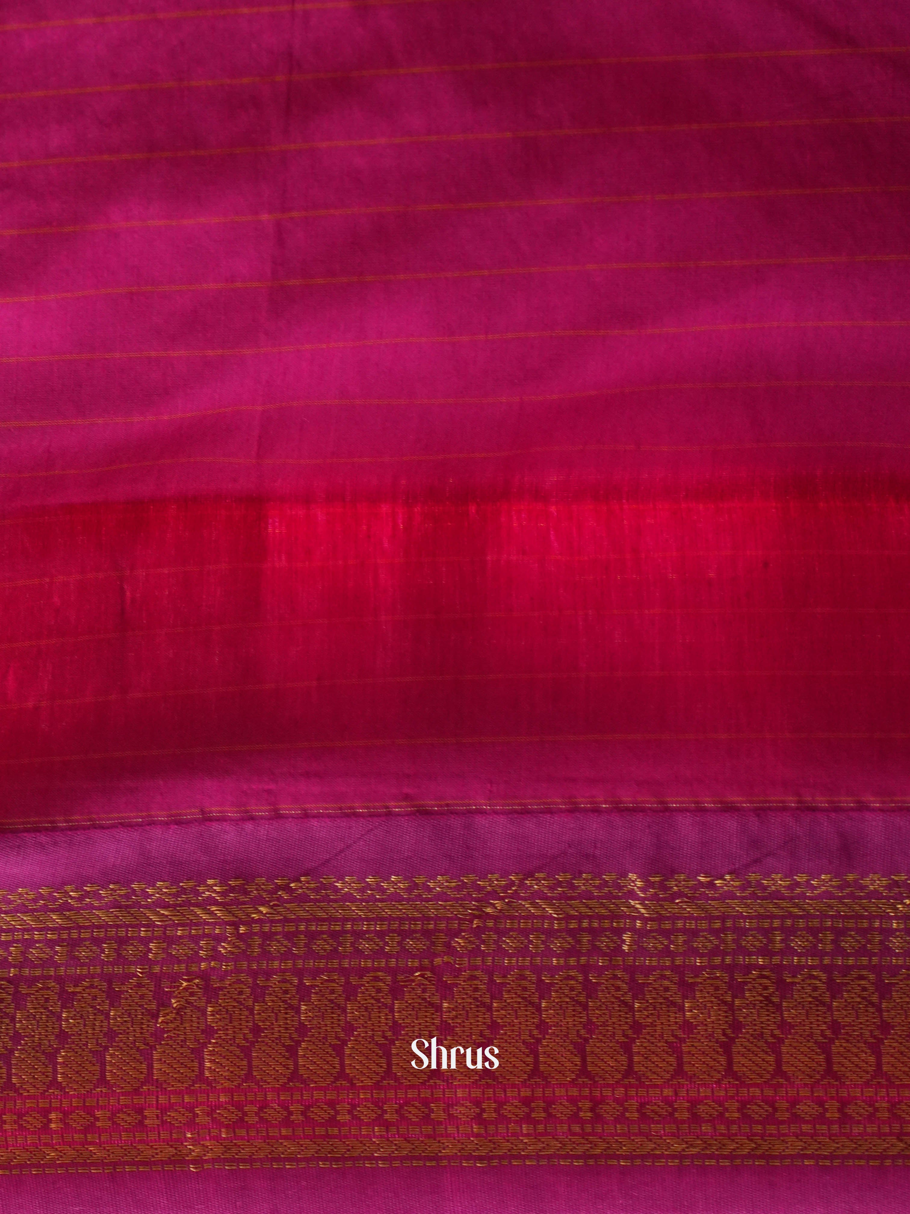 Grey & Pink - Kalyani Cotton Saree - Shop on ShrusEternity.com