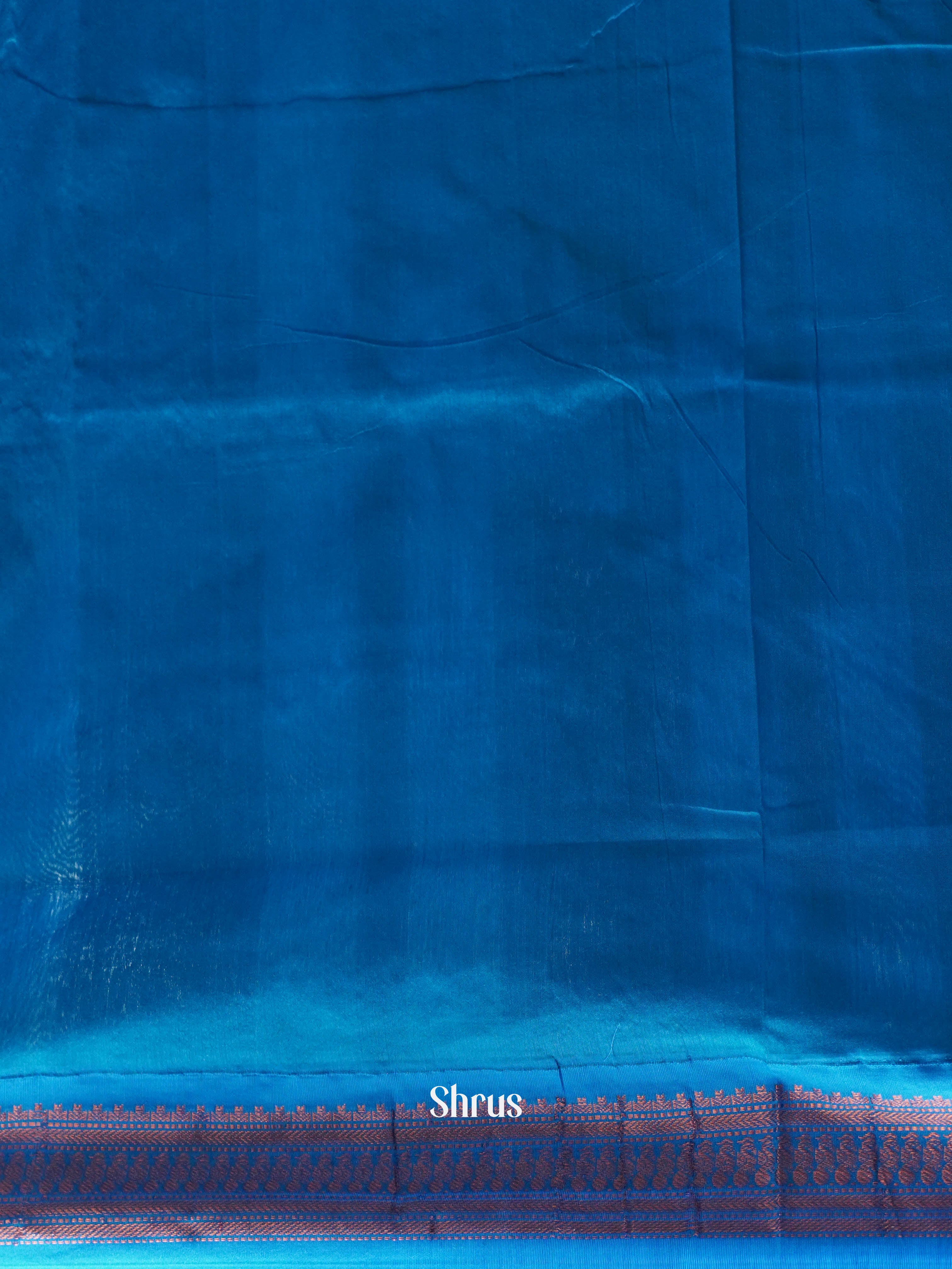 Sandal & Blue - Kalyani Cotton Saree - Shop on ShrusEternity.com