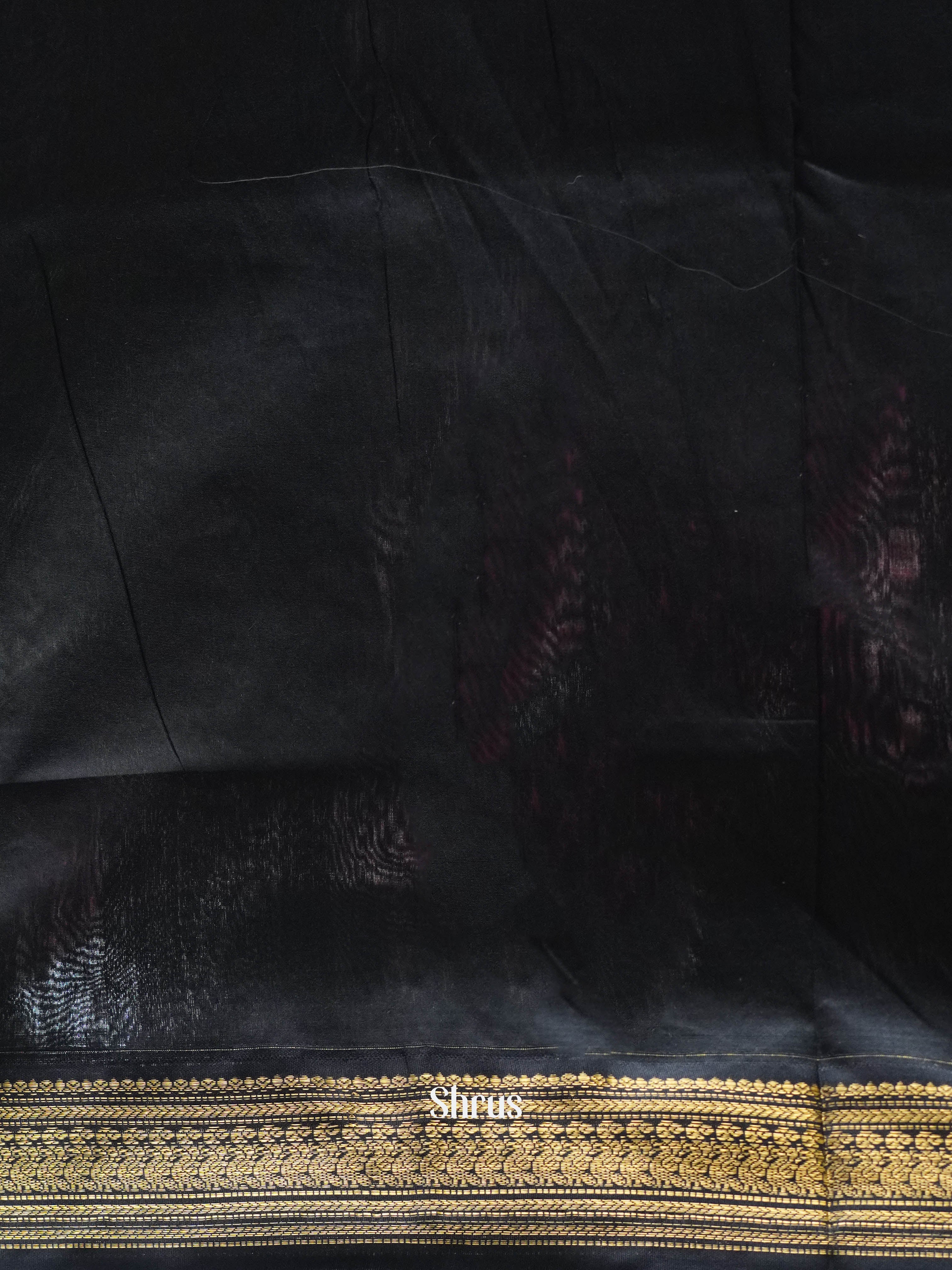 Wine & Black- Kalyani Cotton Saree - Shop on ShrusEternity.com