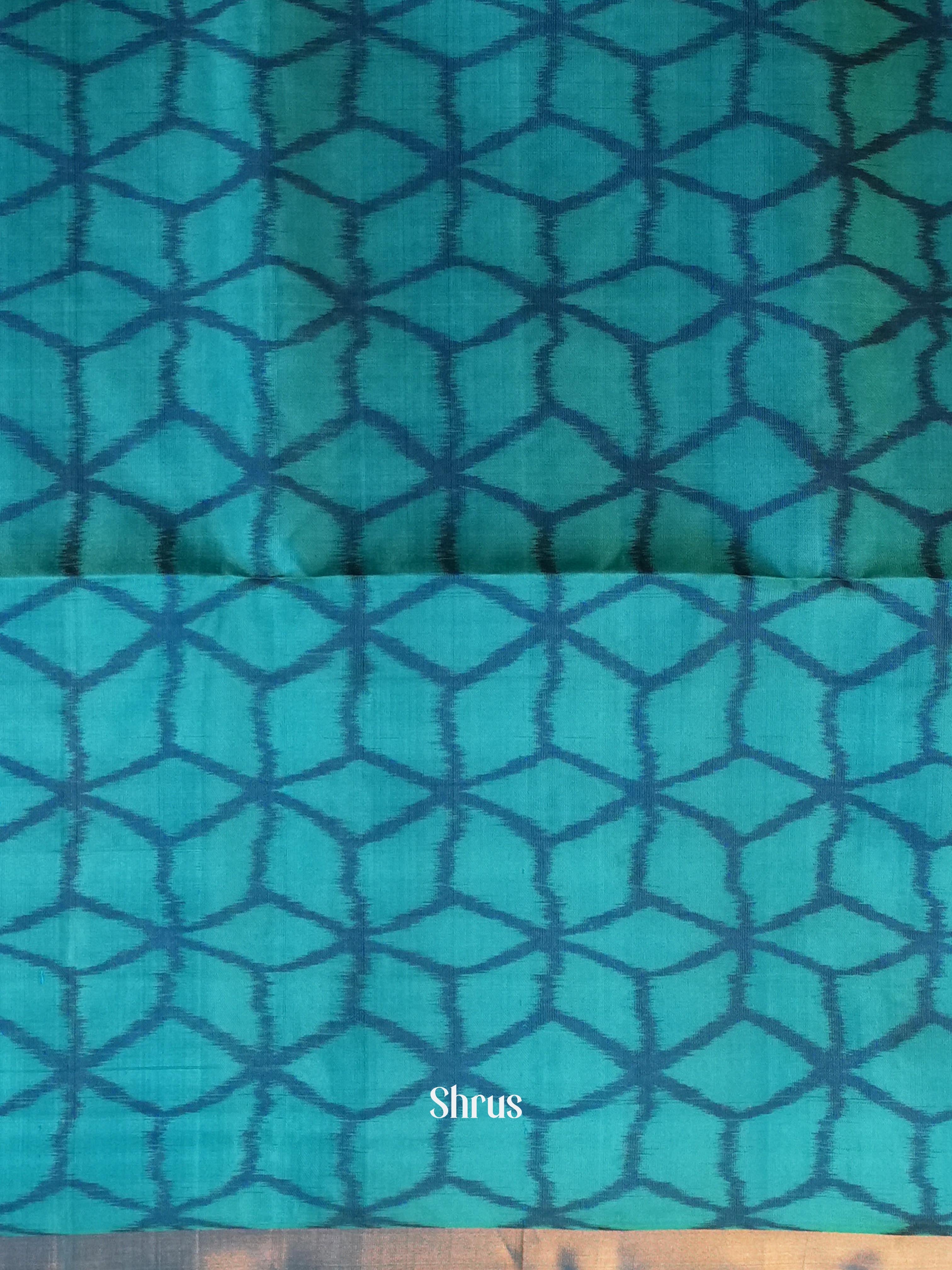 Double Shaded Teal & Lavendar - Soft Silk Saree - Shop on ShrusEternity.com