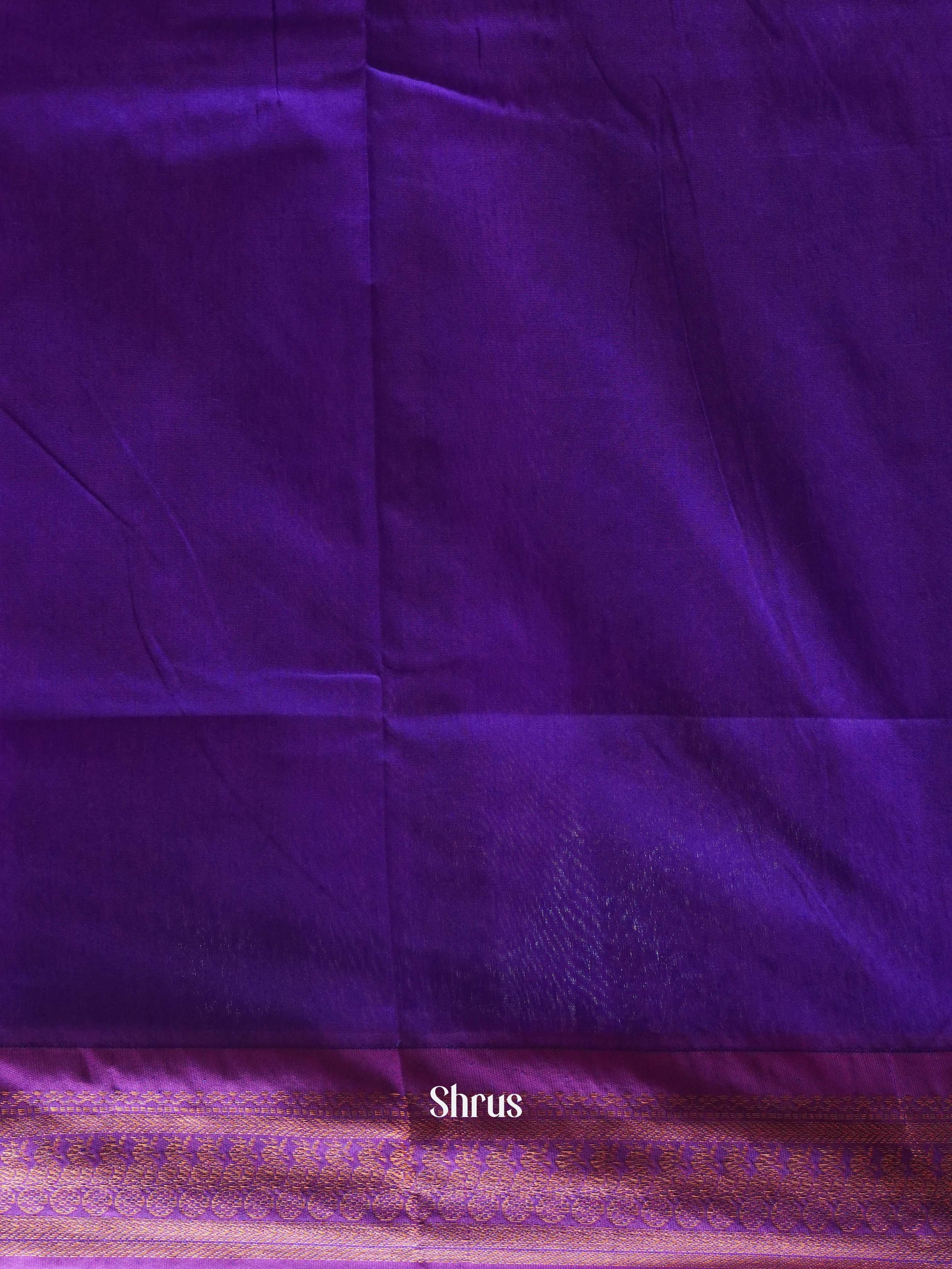 Peach & Purple - Kalyani Cotton Saree - Shop on ShrusEternity.com