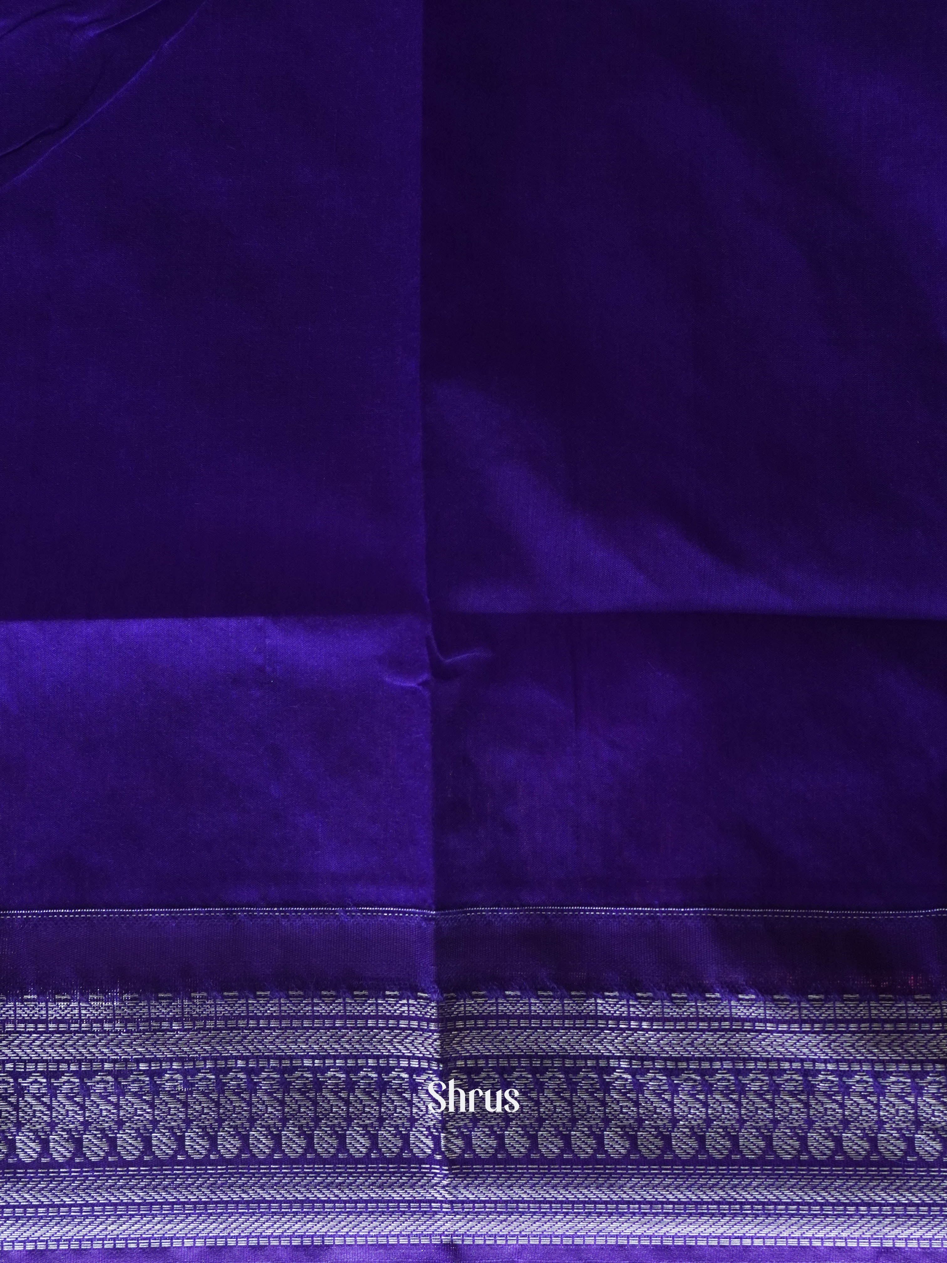 Blue & Purple - Kalyani Cotton Saree - Shop on ShrusEternity.com