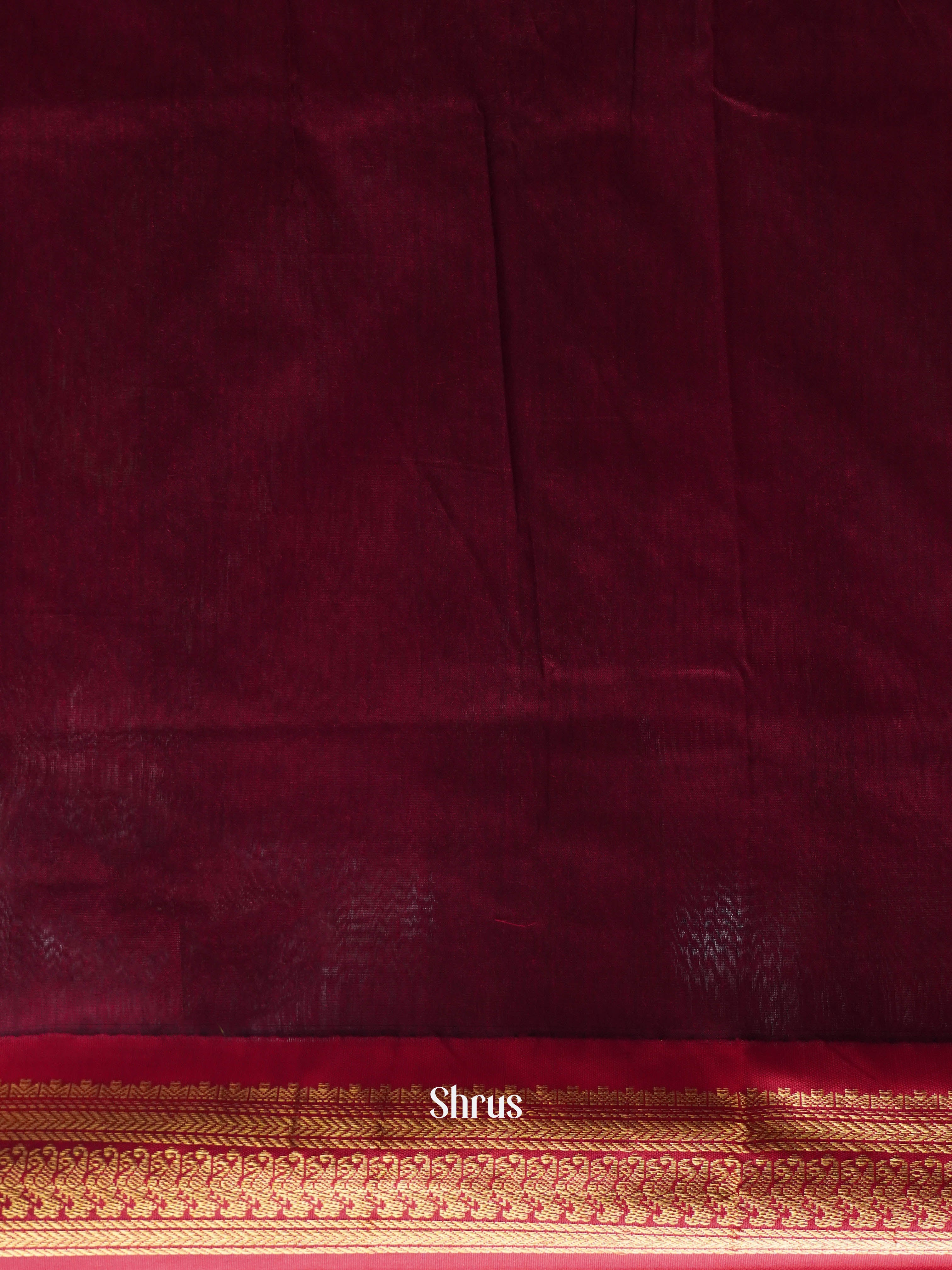Green & Maroon - Kalyani Cotton Saree - Shop on ShrusEternity.com