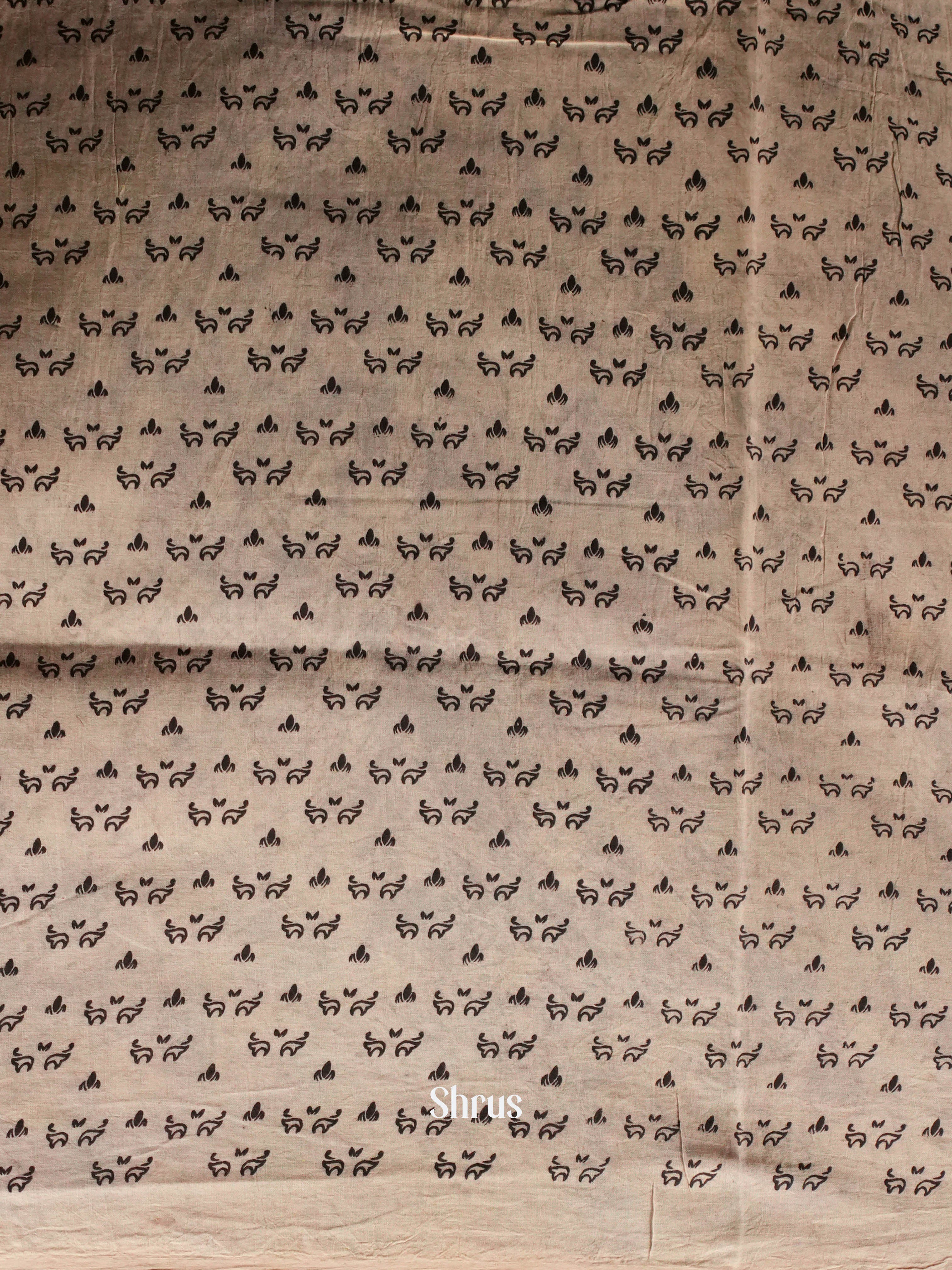 Cream & Pink- kalamkari-cotton Saree - Shop on ShrusEternity.com