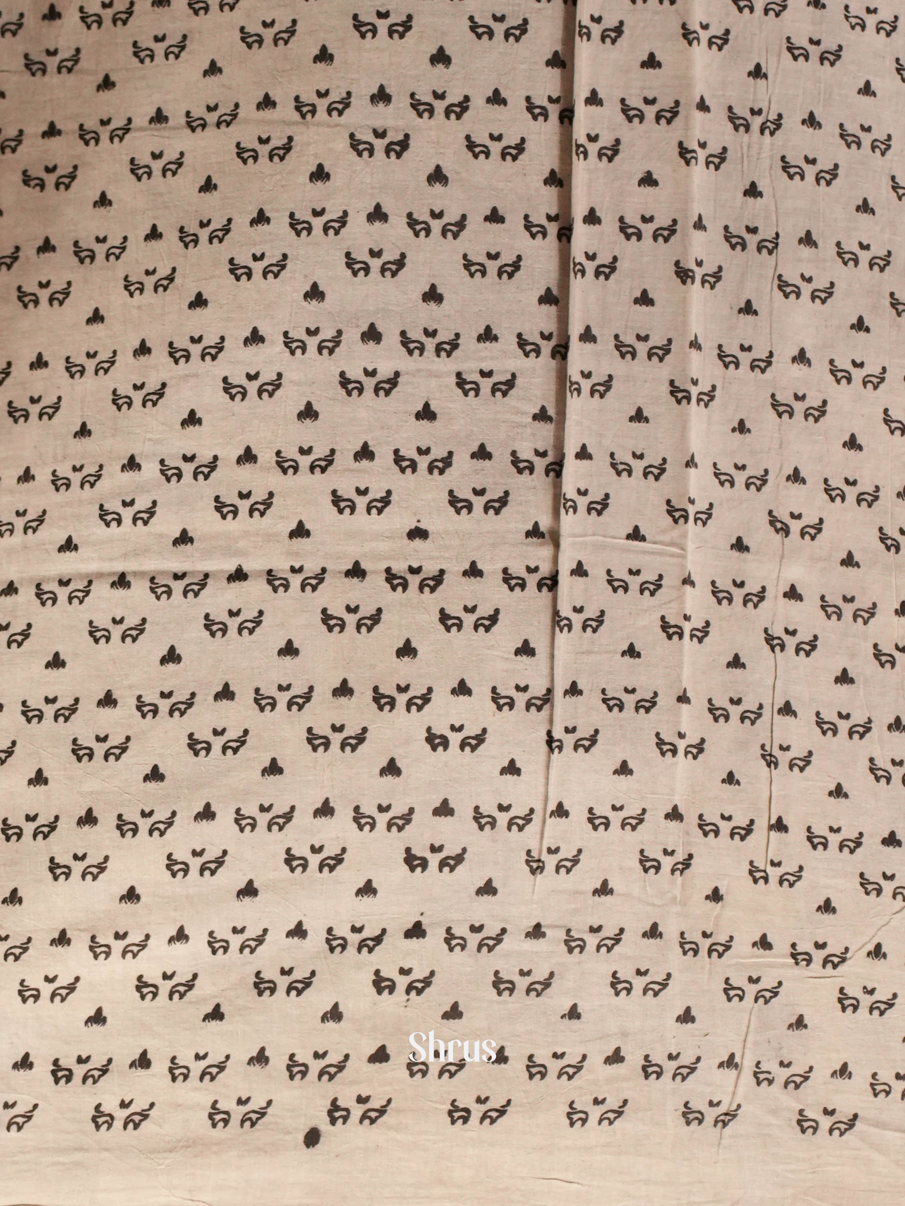 Black & Cream - kalamkari-cotton Saree - Shop on ShrusEternity.com