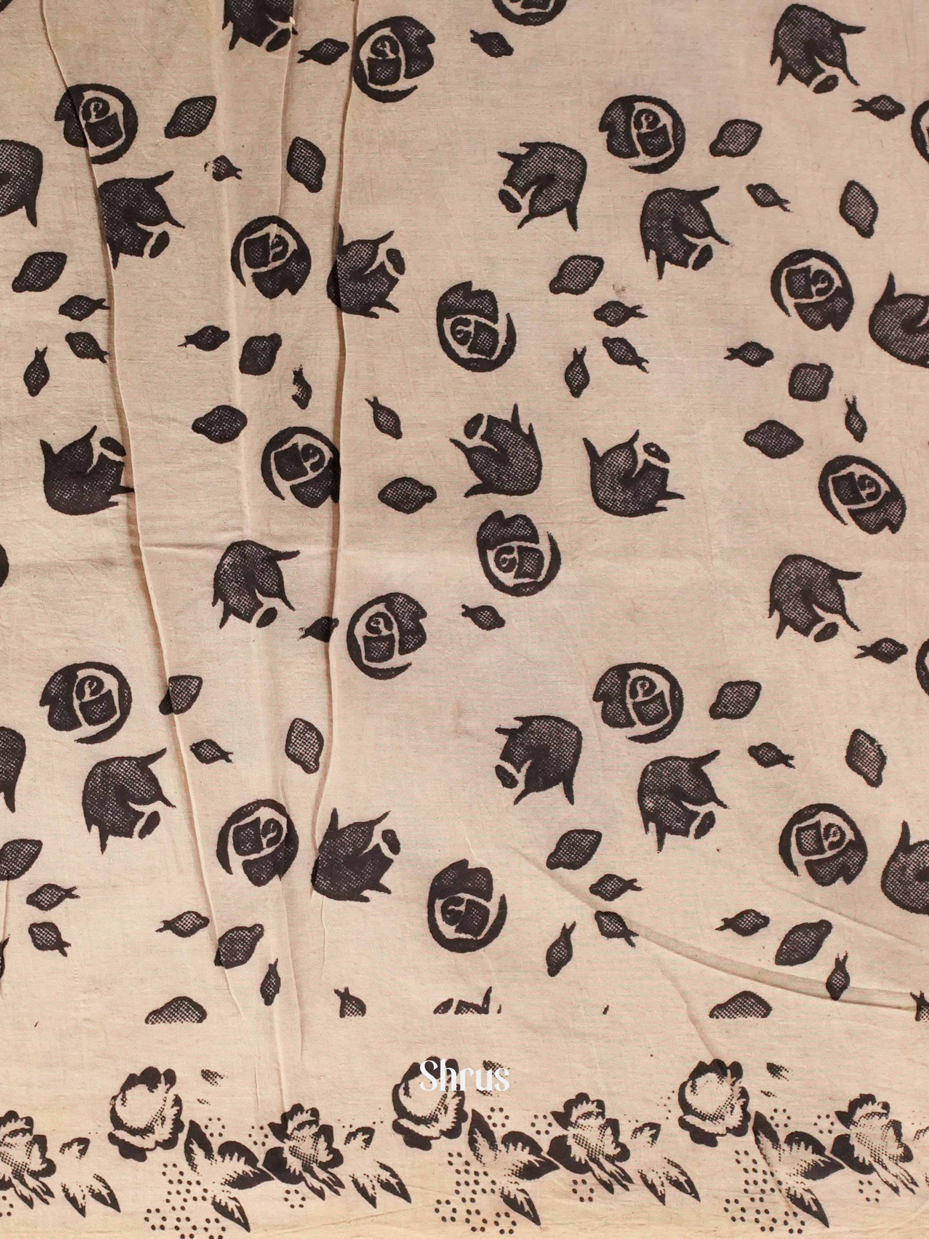 Black & Pink - kalamkari-cotton Saree - Shop on ShrusEternity.com