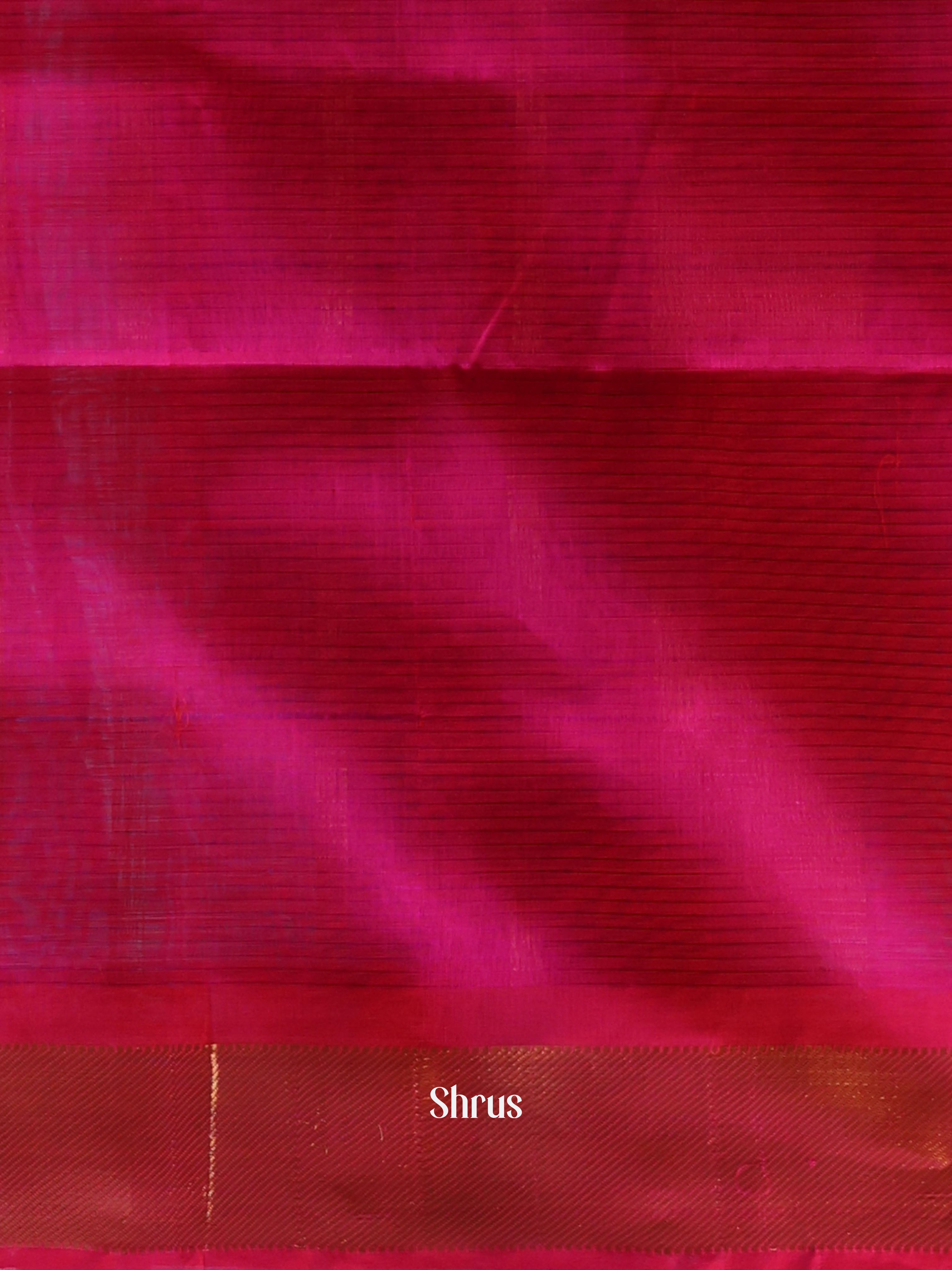 Pink & Cream - Silk Cotton Saree - Shop on ShrusEternity.com