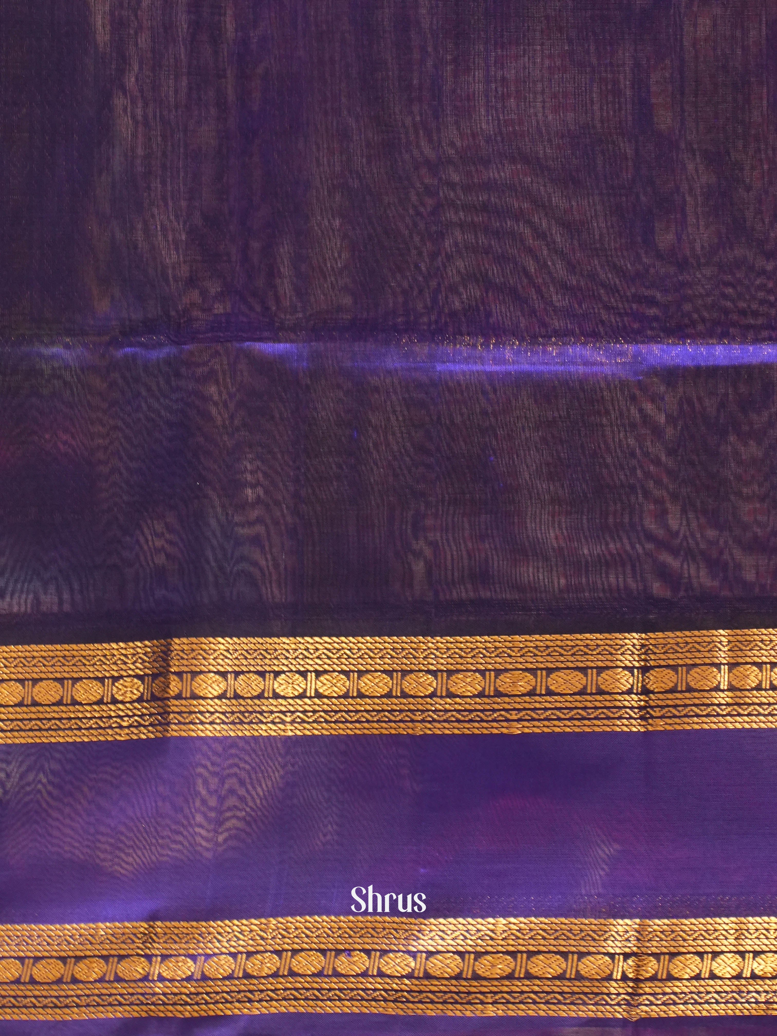 Red & Blue - Silk Cotton Saree - Shop on ShrusEternity.com