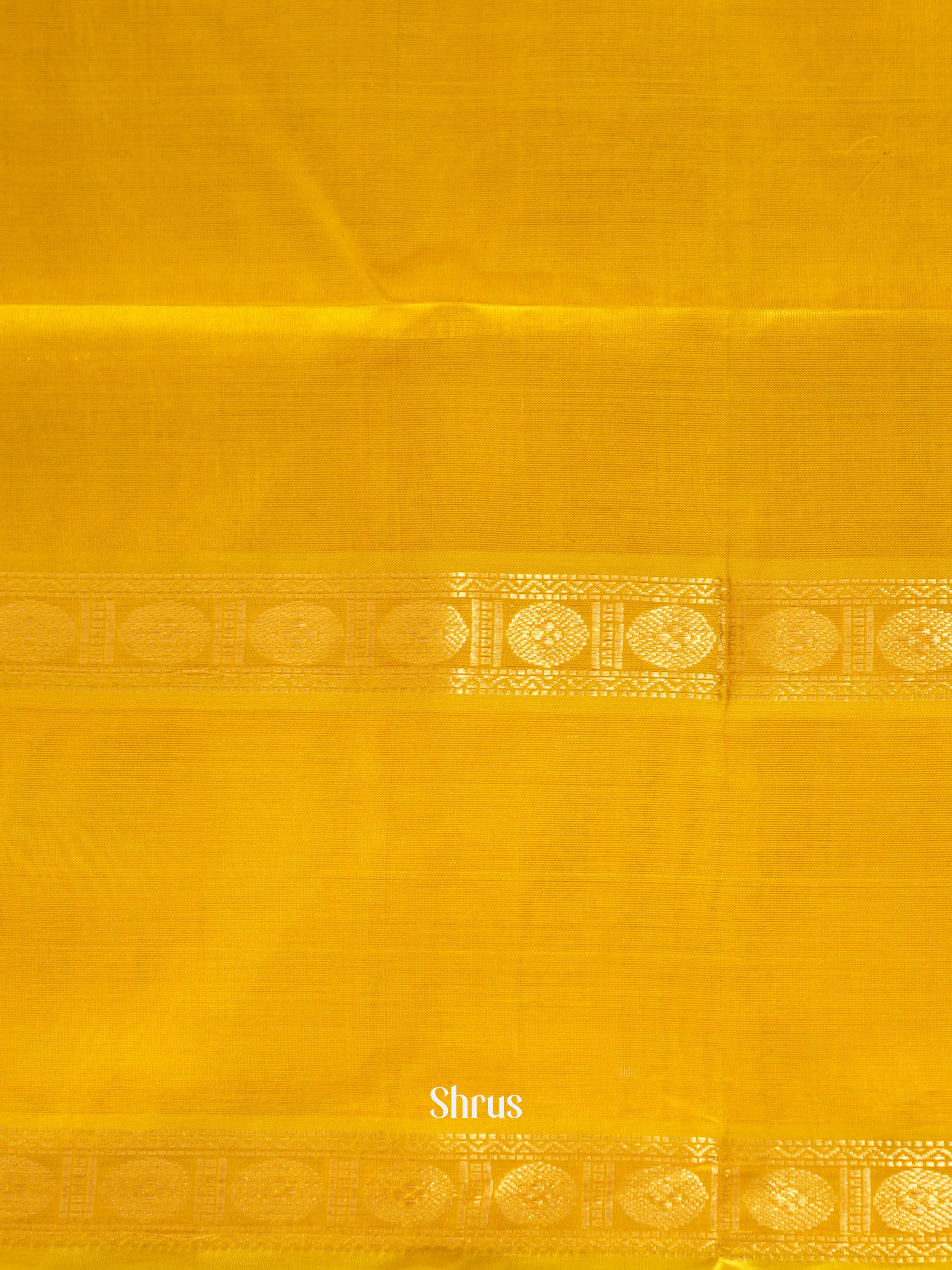 Purple & Yellow - Silk Cotton Saree - Shop on ShrusEternity.com