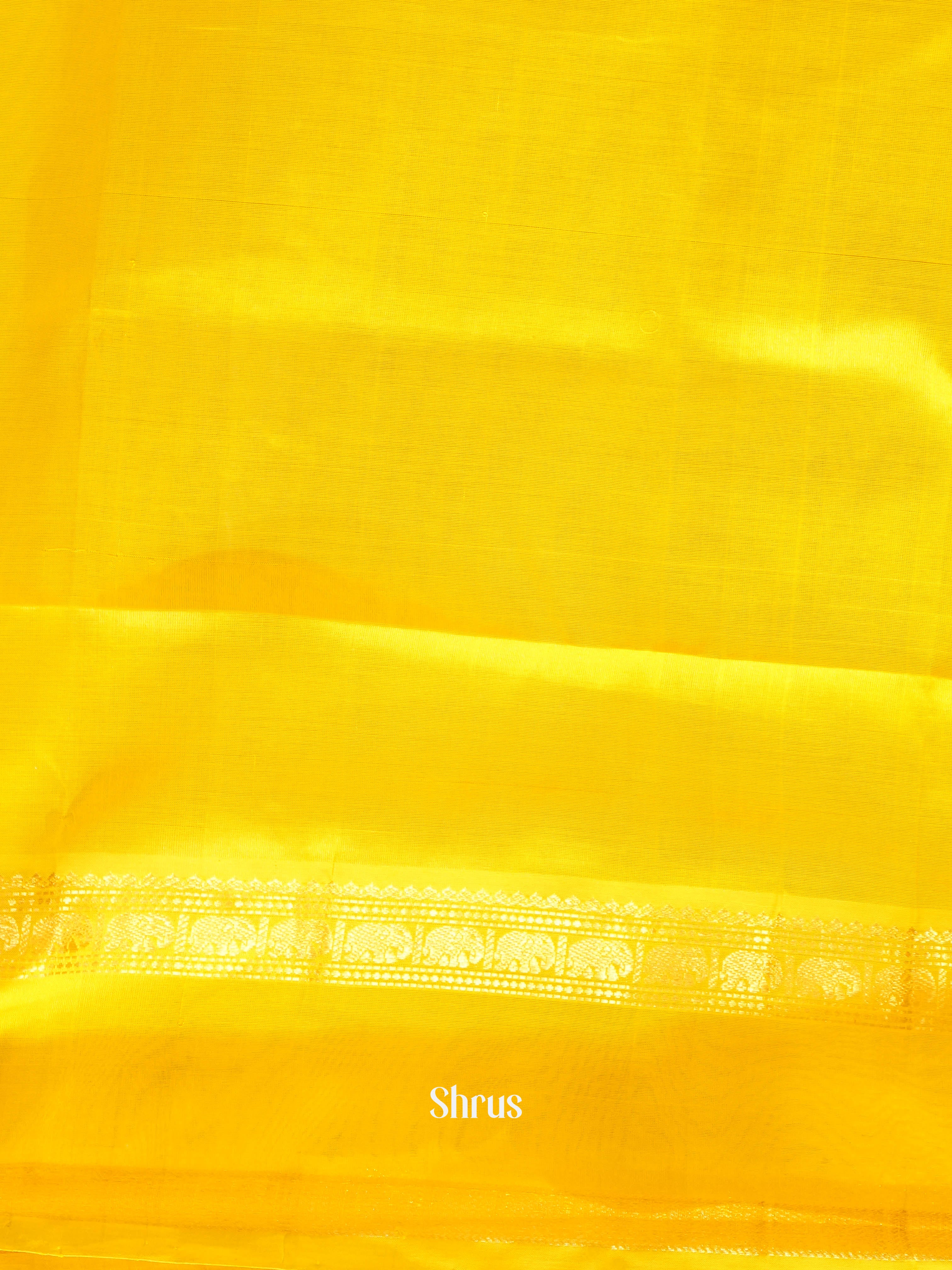 Green & Yellow - Silk Cotton Saree - Shop on ShrusEternity.com