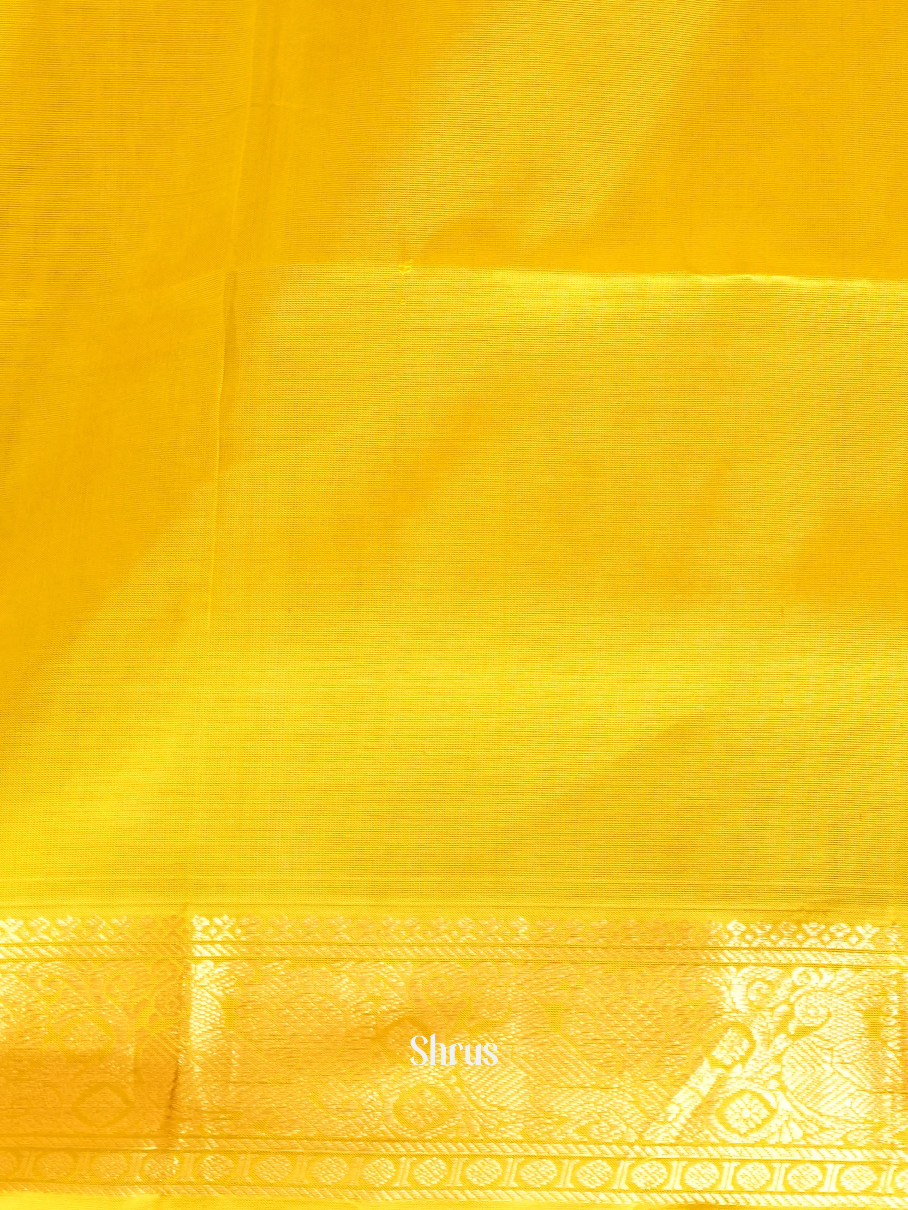 Maroon & Yellow - Silk Cotton Saree - Shop on ShrusEternity.com
